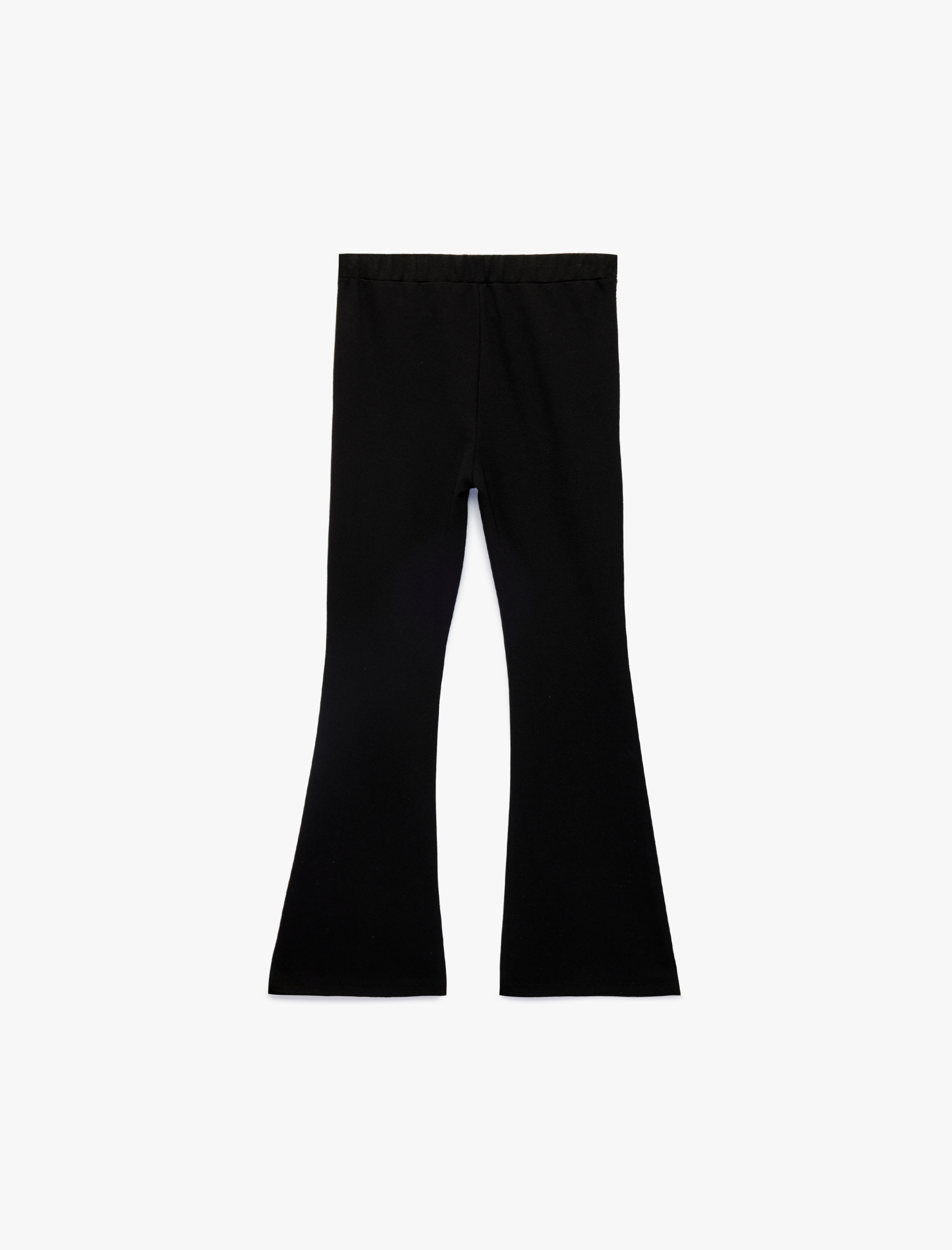  Kız Çocuk Cepli Toka Detaylı İspanyol Paça Pantolon