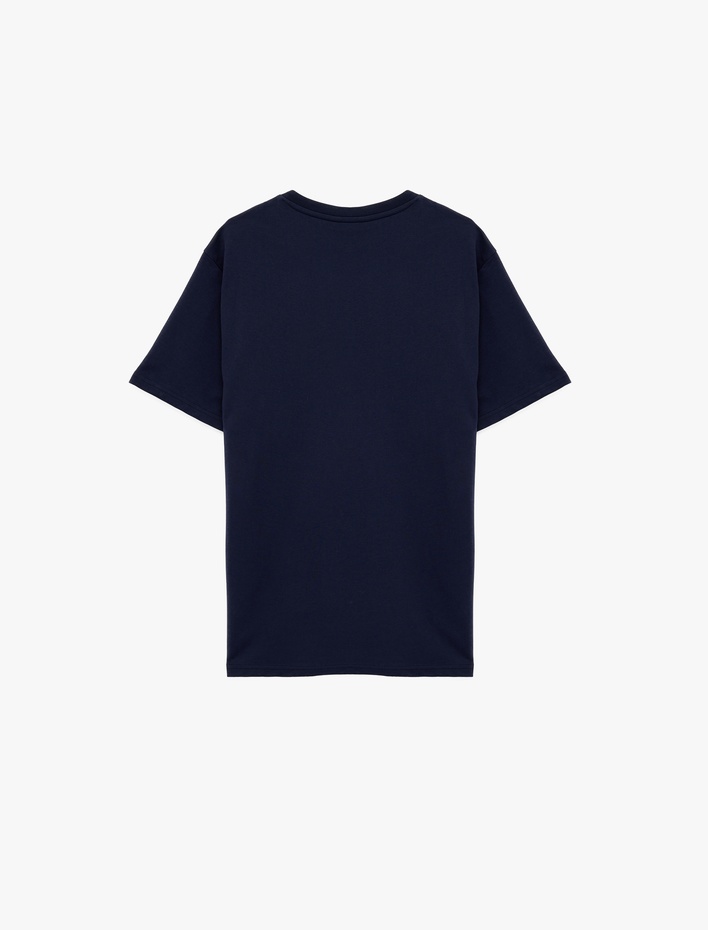  Rahat Kesim Kısa Kollu Baskılı Spor Tişört