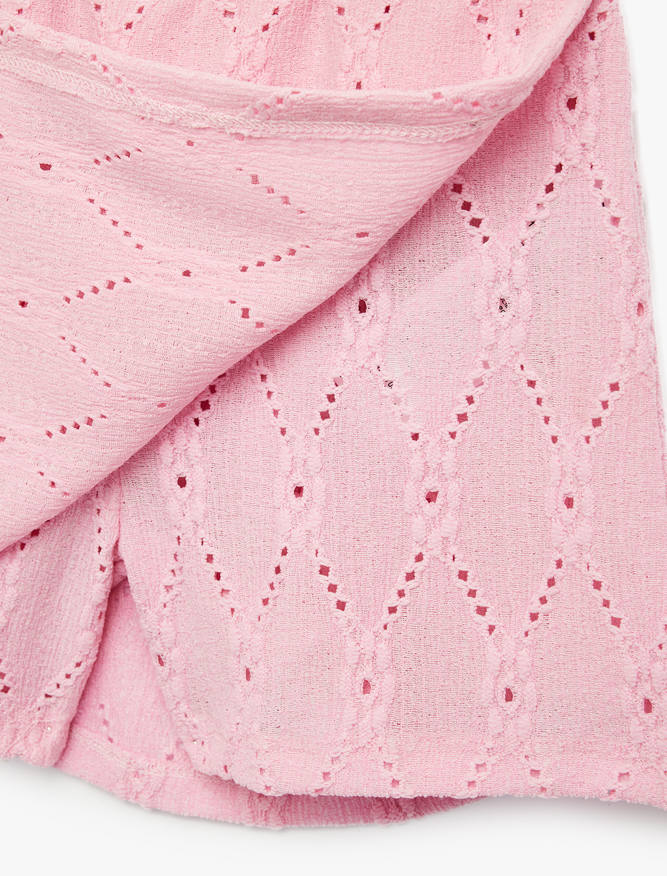  Kız Çocuk Kruvaze Fistolu Brodeli Mini Şort Etek