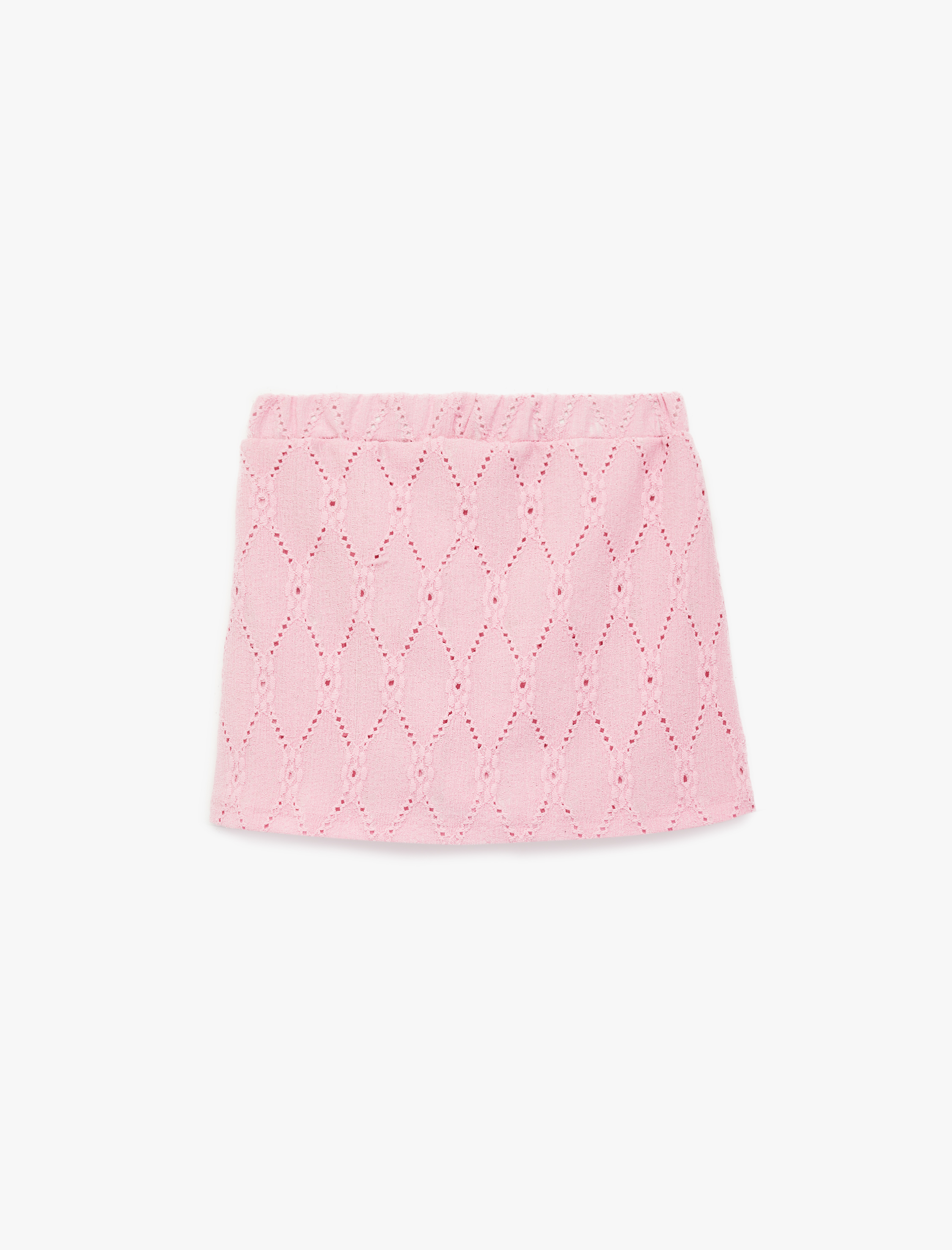  Kız Çocuk Kruvaze Fistolu Brodeli Mini Şort Etek