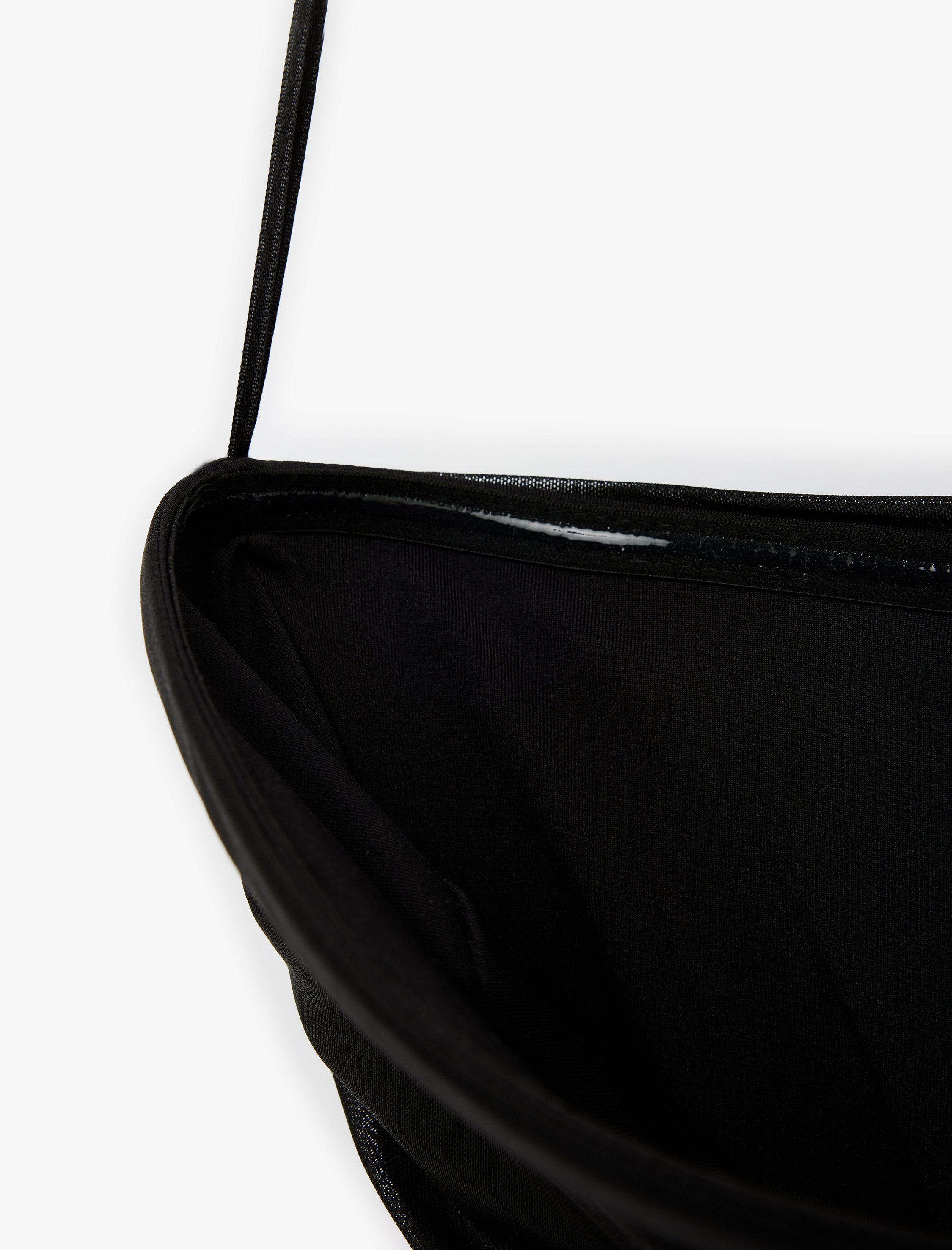   Drapeli Mini Straplez Saten Elbise