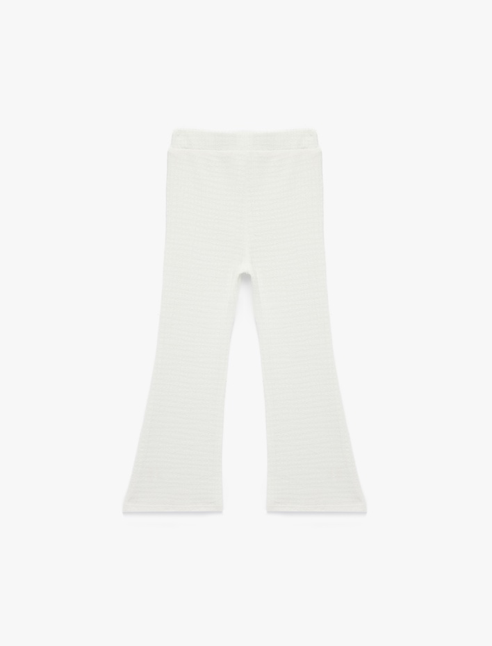 Kız Bebek Viskon Karışımlı Basic İspanyol Paça Tayt