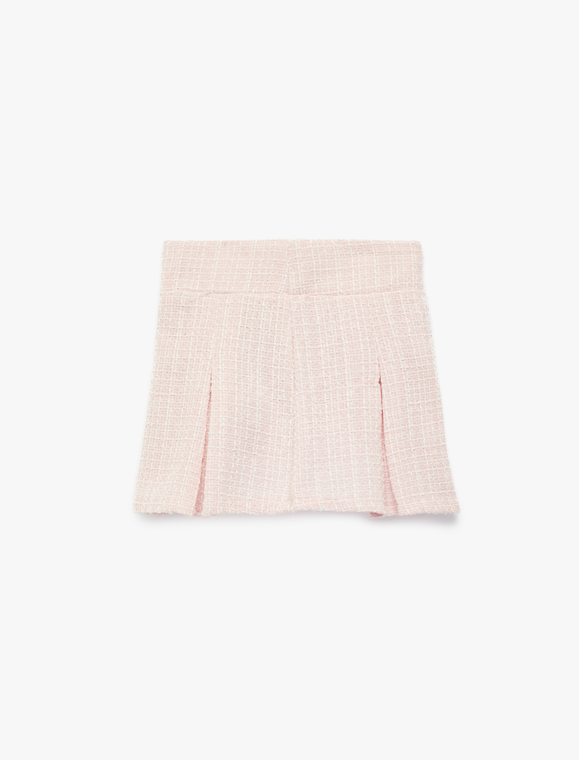  Kız Çocuk Diz Üstü Pile Detaylı Mini Tüvit Etek