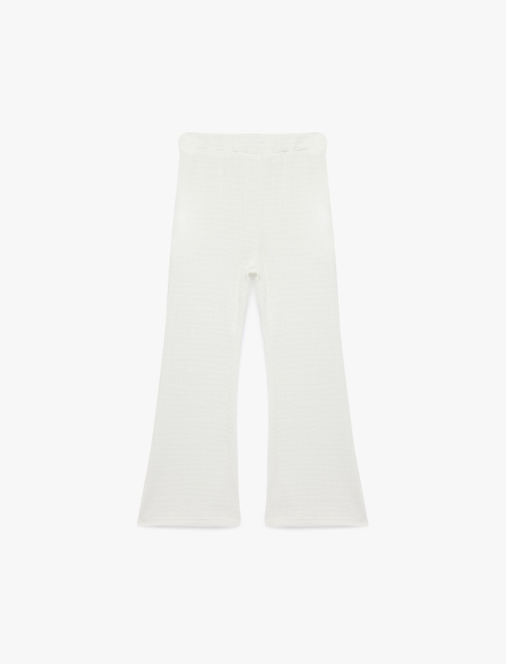 Kız Bebek Viskon Karışımlı Basic İspanyol Paça Tayt