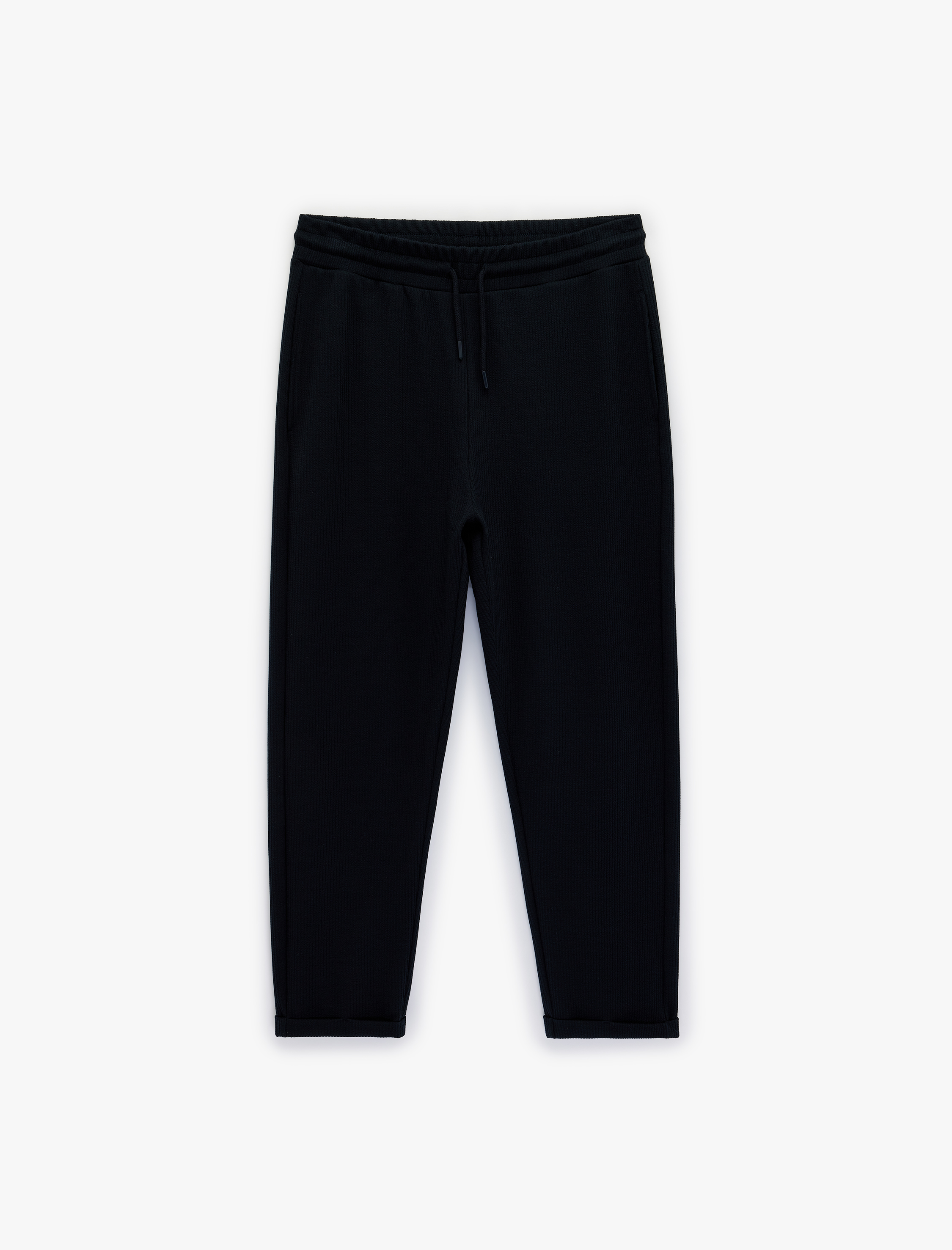   Duble Paça Cepli Beli Bağcıklı Eşofman Altı