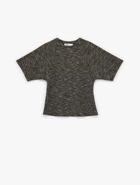 Regular Fit Kısa Kollu Bisiklet Yaka Tişört