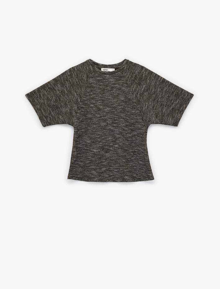  Regular Fit Kısa Kollu Bisiklet Yaka Tişört