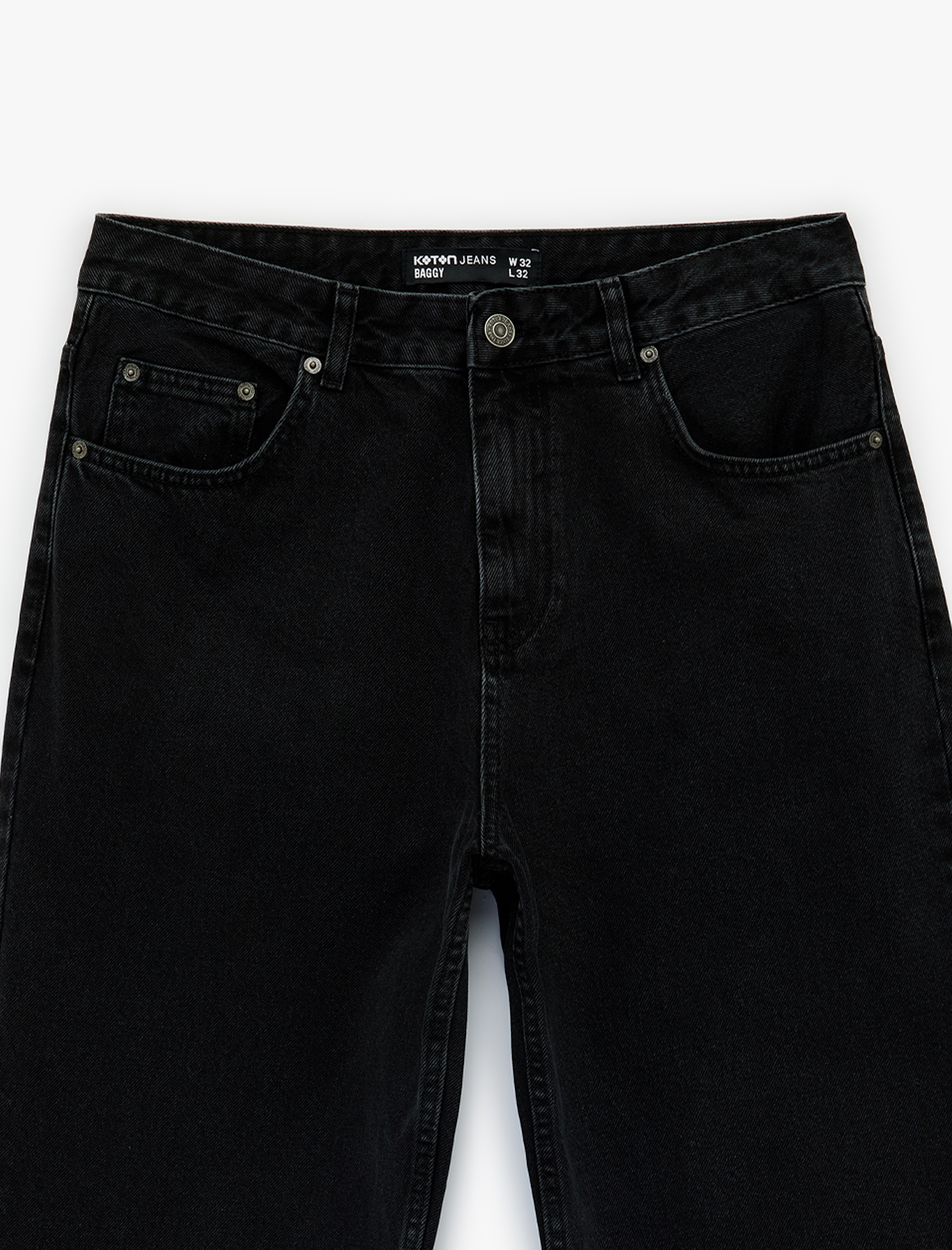   Normal Bel Bol Kalıp Pamuklu Baggy Jean Pantolon