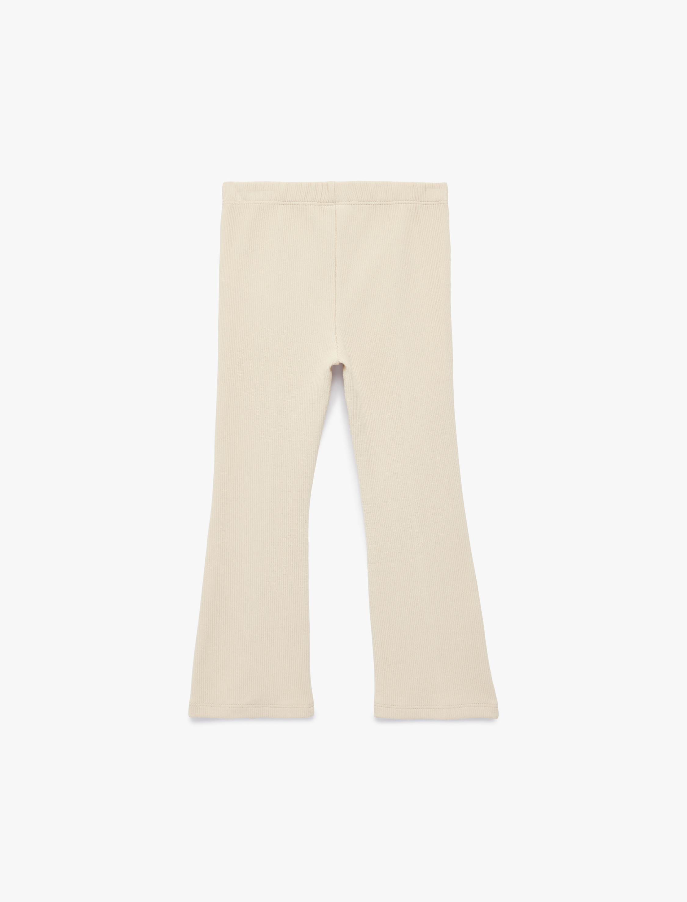  Kız Bebek Pamuklu Dikiş Detaylı İspanyol Paça Tayt