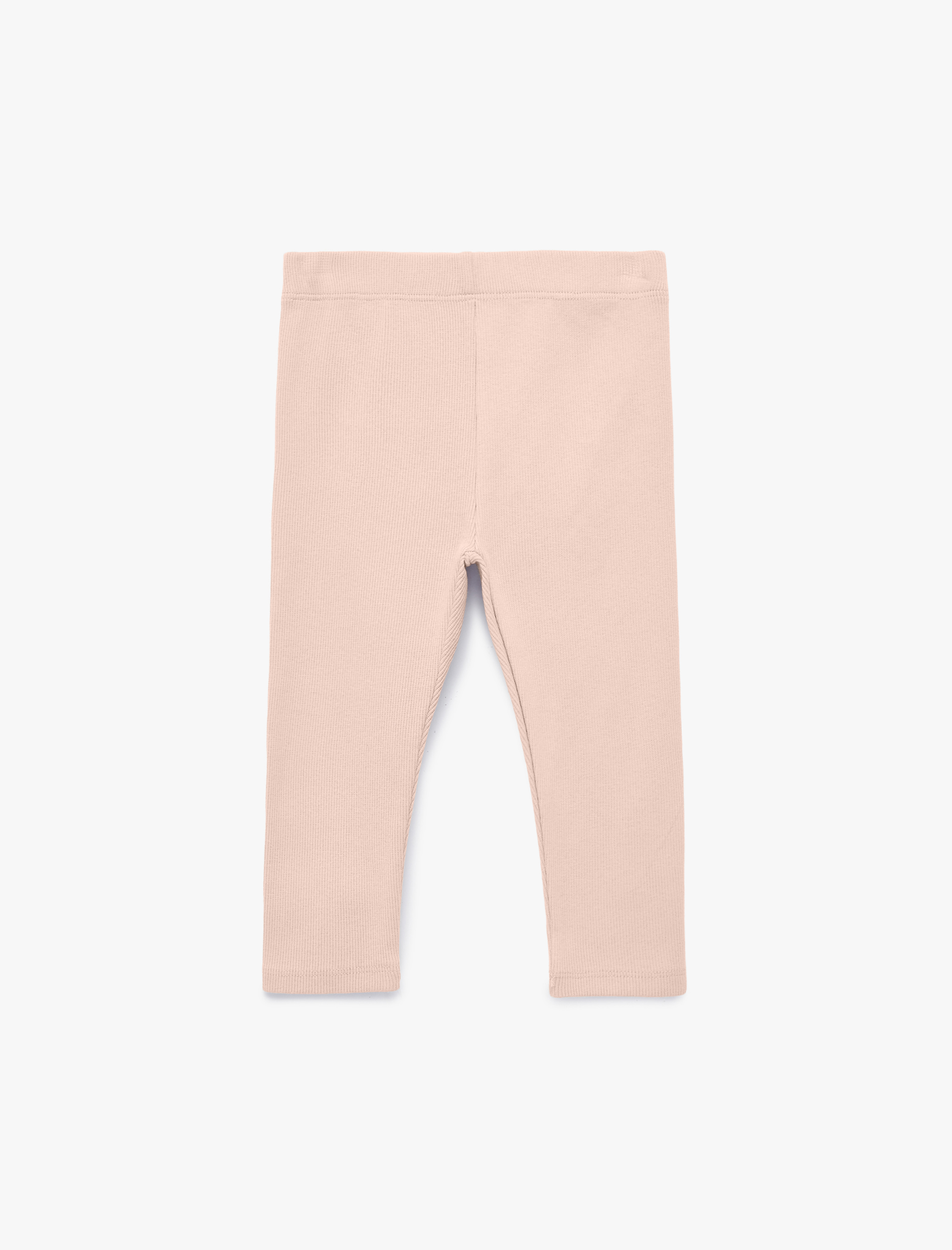  Kız Bebek Beli Lastikli Pamuklu Fitilli Basic Tayt