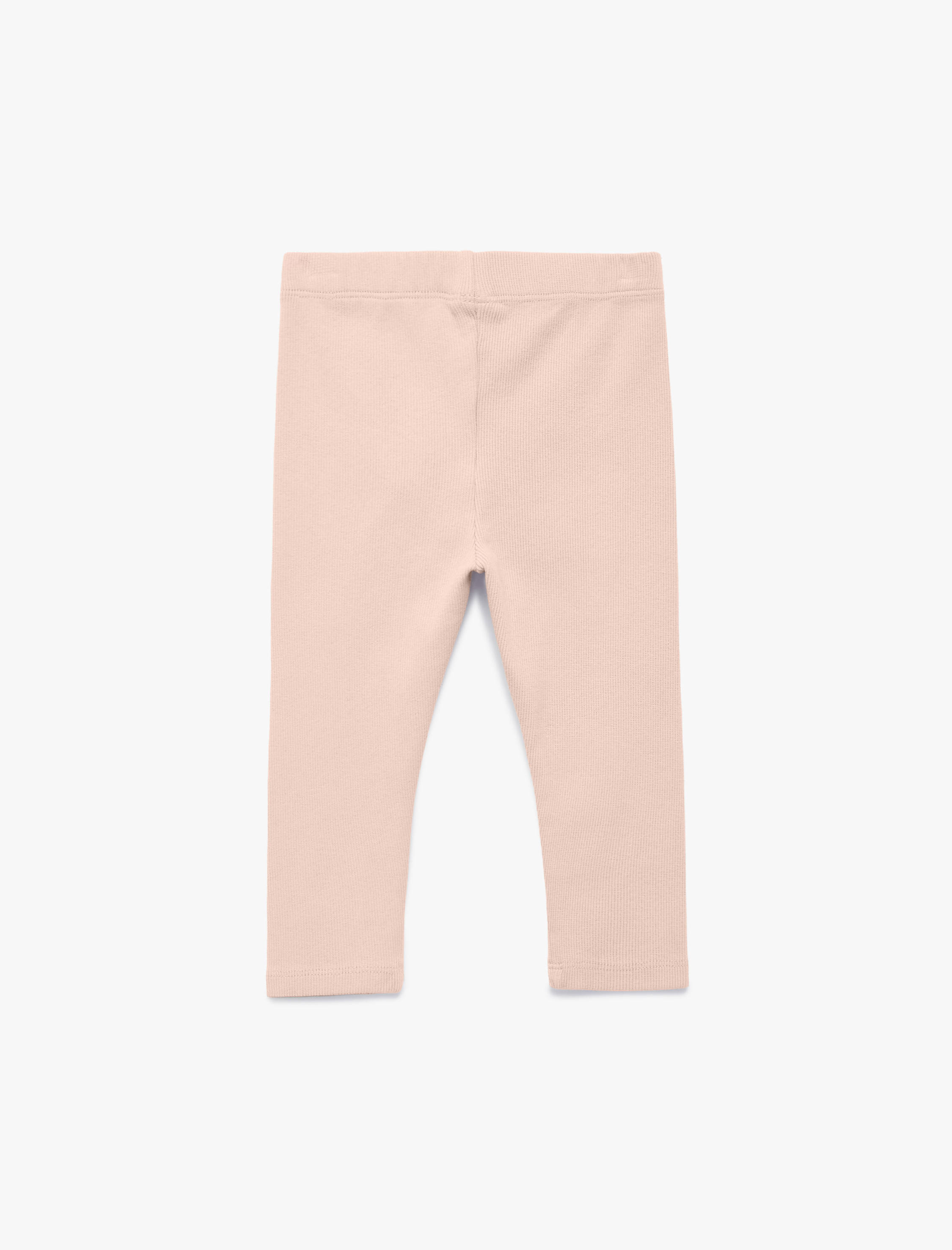  Kız Bebek Beli Lastikli Pamuklu Fitilli Basic Tayt