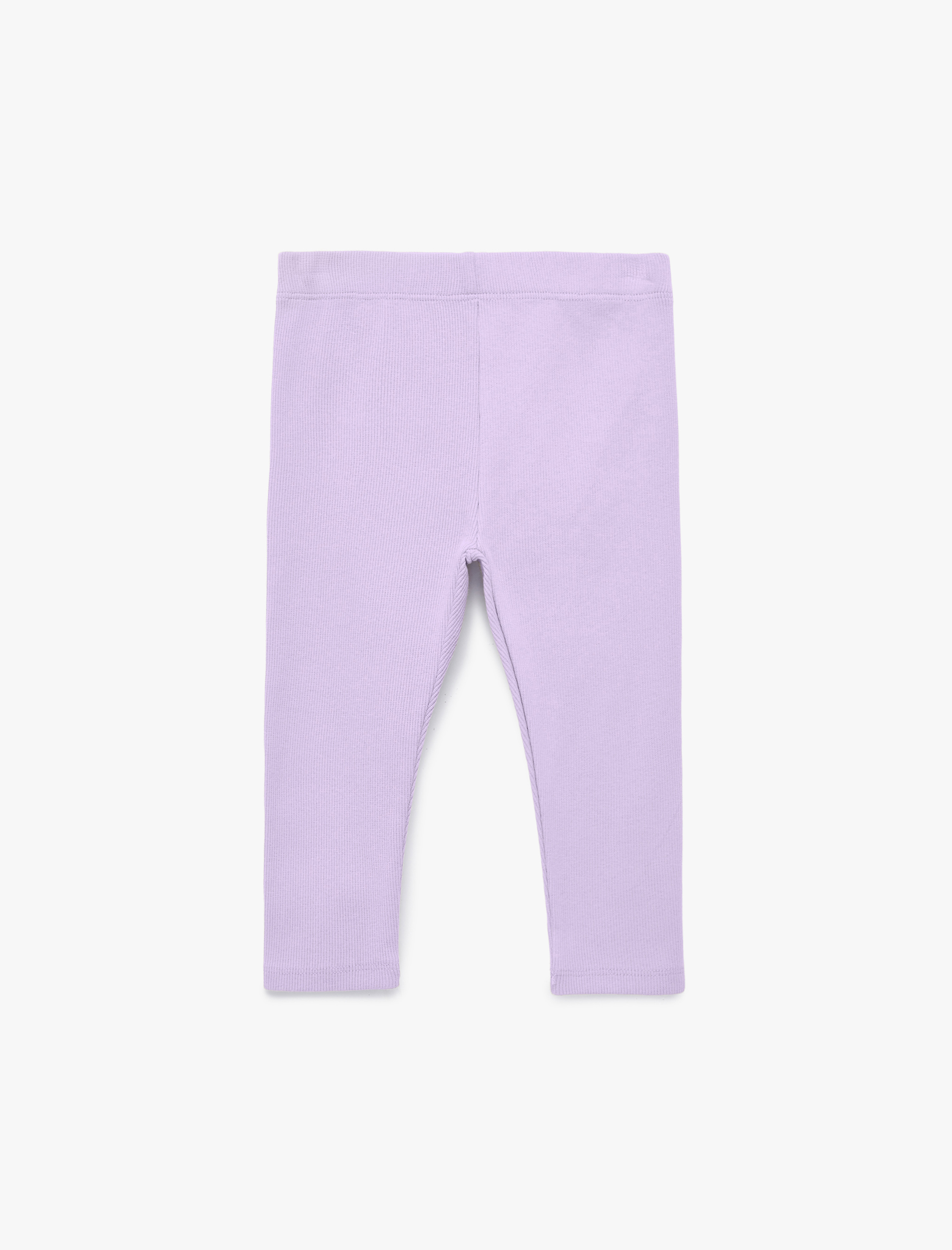  Kız Bebek Beli Lastikli Pamuklu Fitilli Basic Tayt