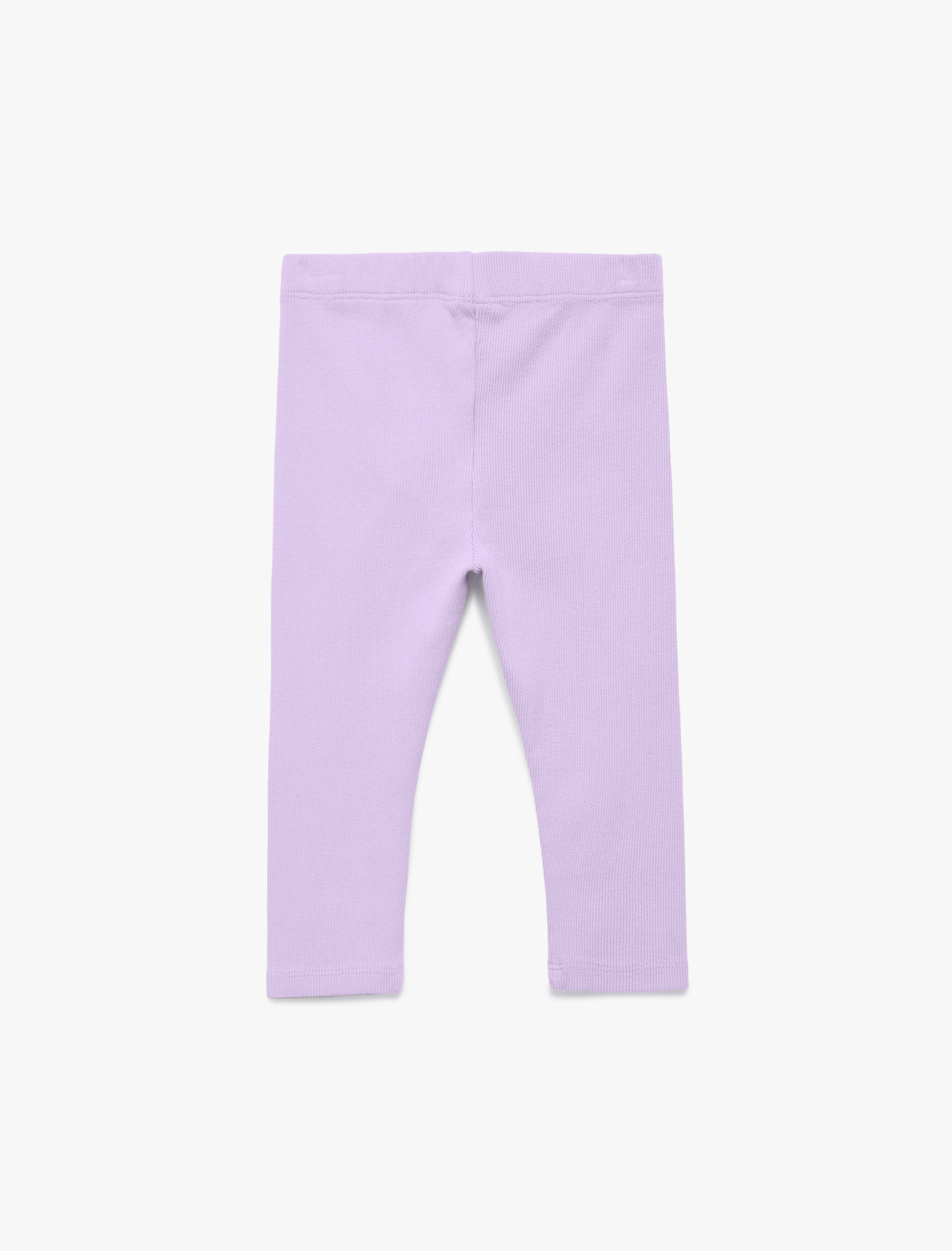  Kız Bebek Beli Lastikli Pamuklu Fitilli Basic Tayt