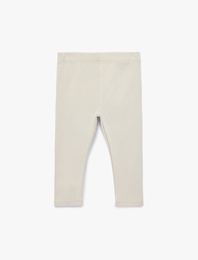 Beli Lastikli Pamuklu Fitilli Basic Tayt