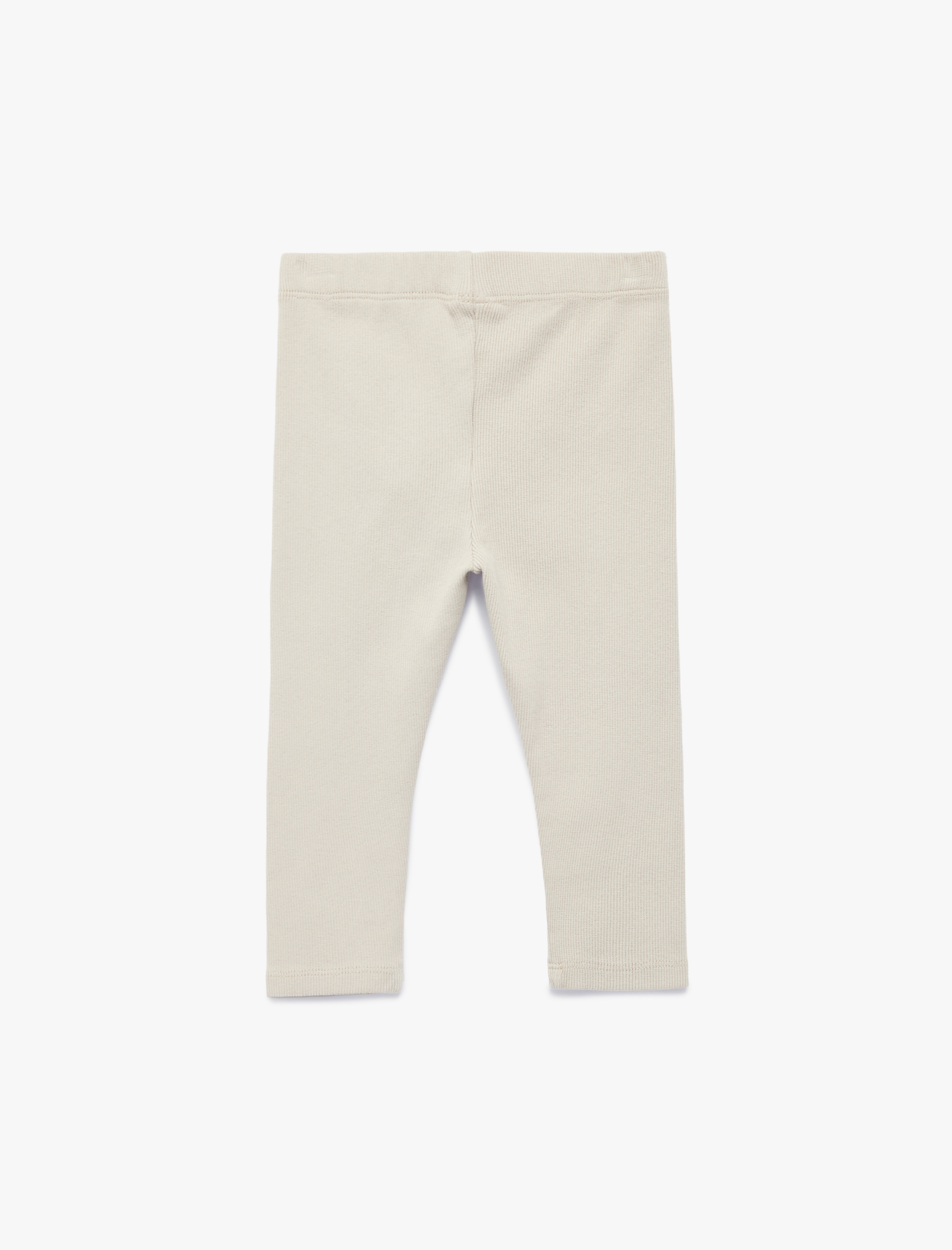  Kız Bebek Beli Lastikli Pamuklu Fitilli Basic Tayt