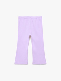 Pamuklu Beli Lastikli Kaşkorse Basic İspanyol Paça Tayt