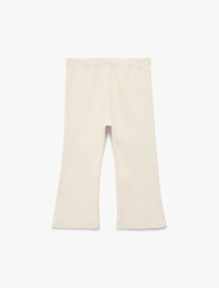 Pamuklu Beli Lastikli Kaşkorse Basic İspanyol Paça Tayt