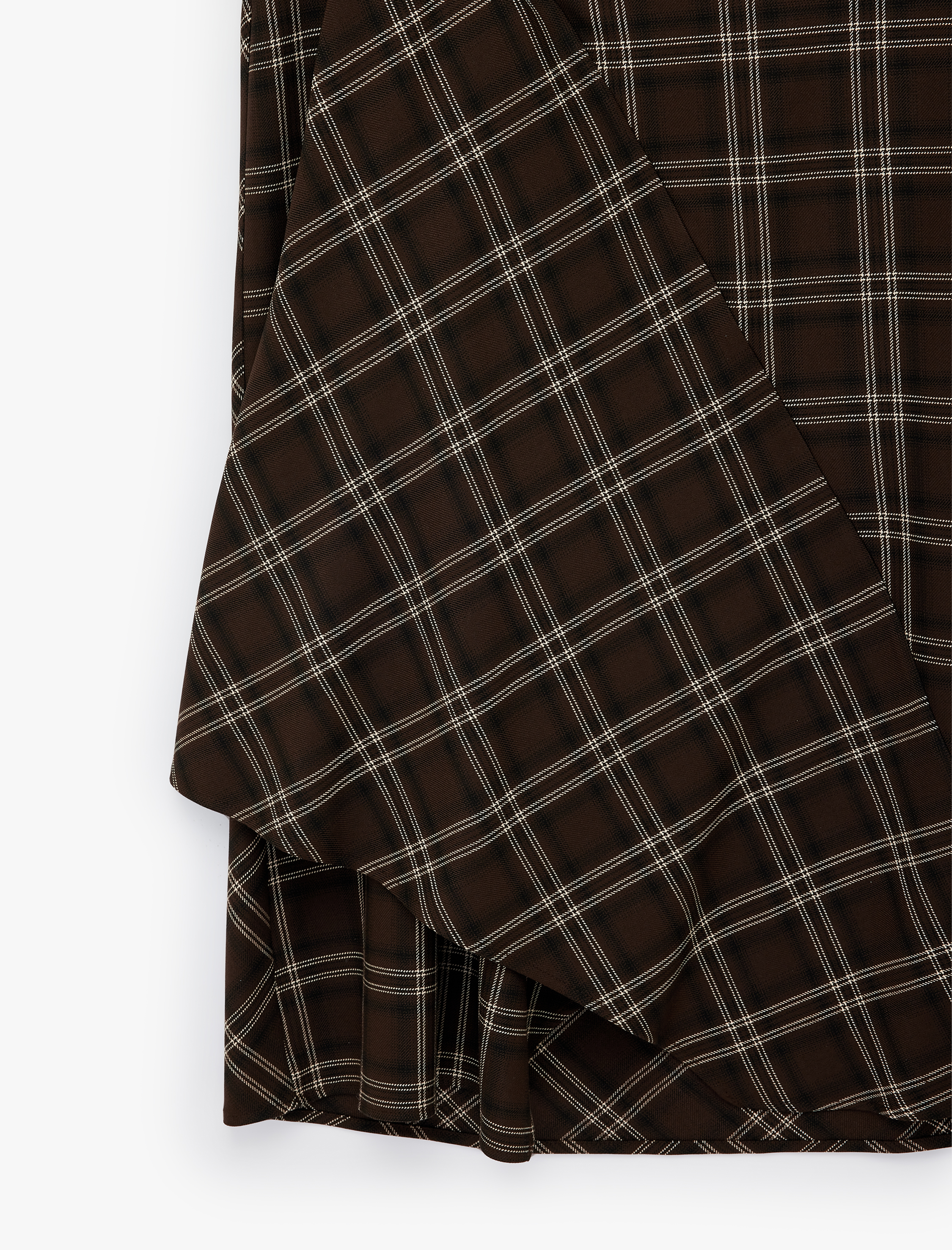   Normal Bel A Kesim Kareli Uzun Etek