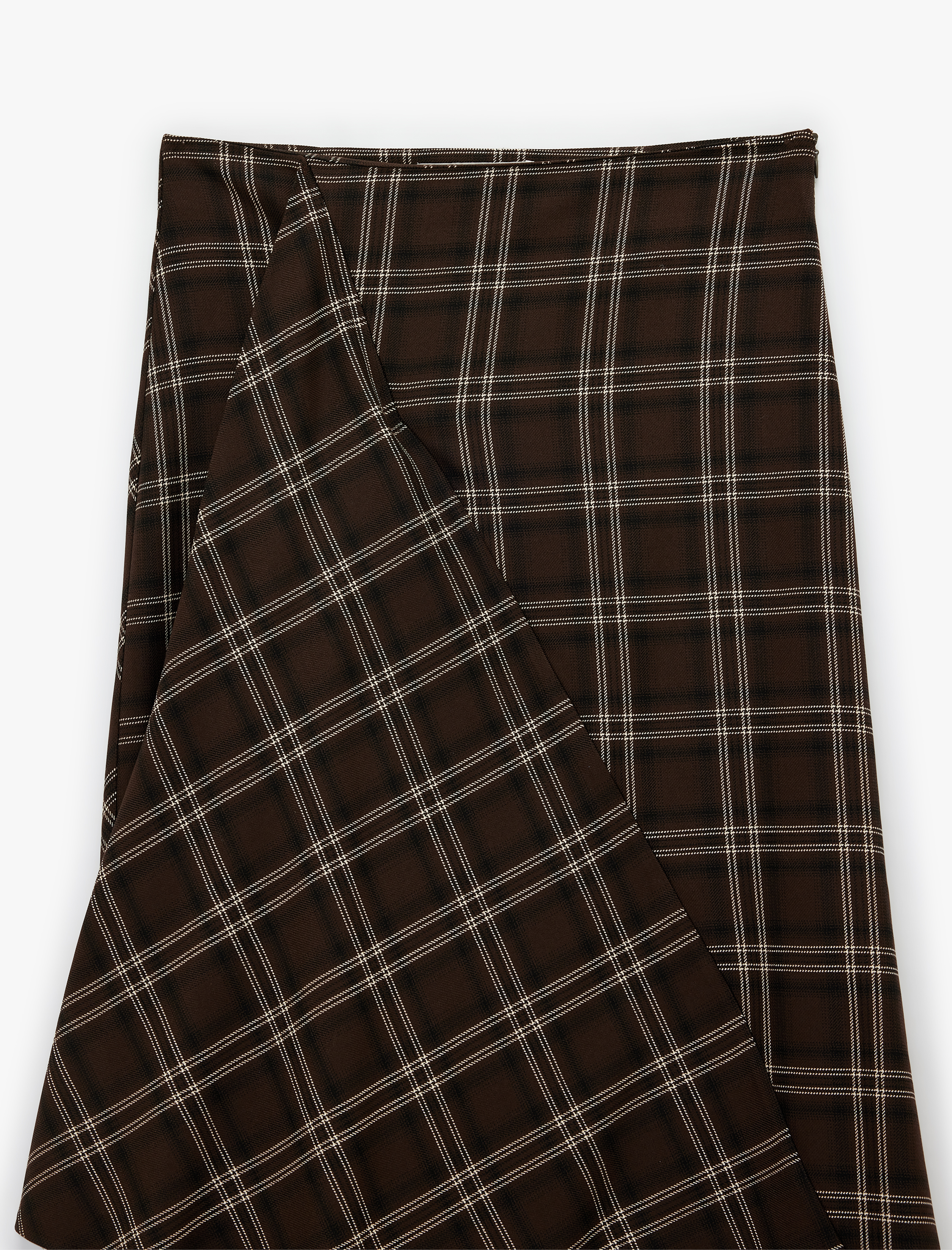   Normal Bel A Kesim Kareli Uzun Etek