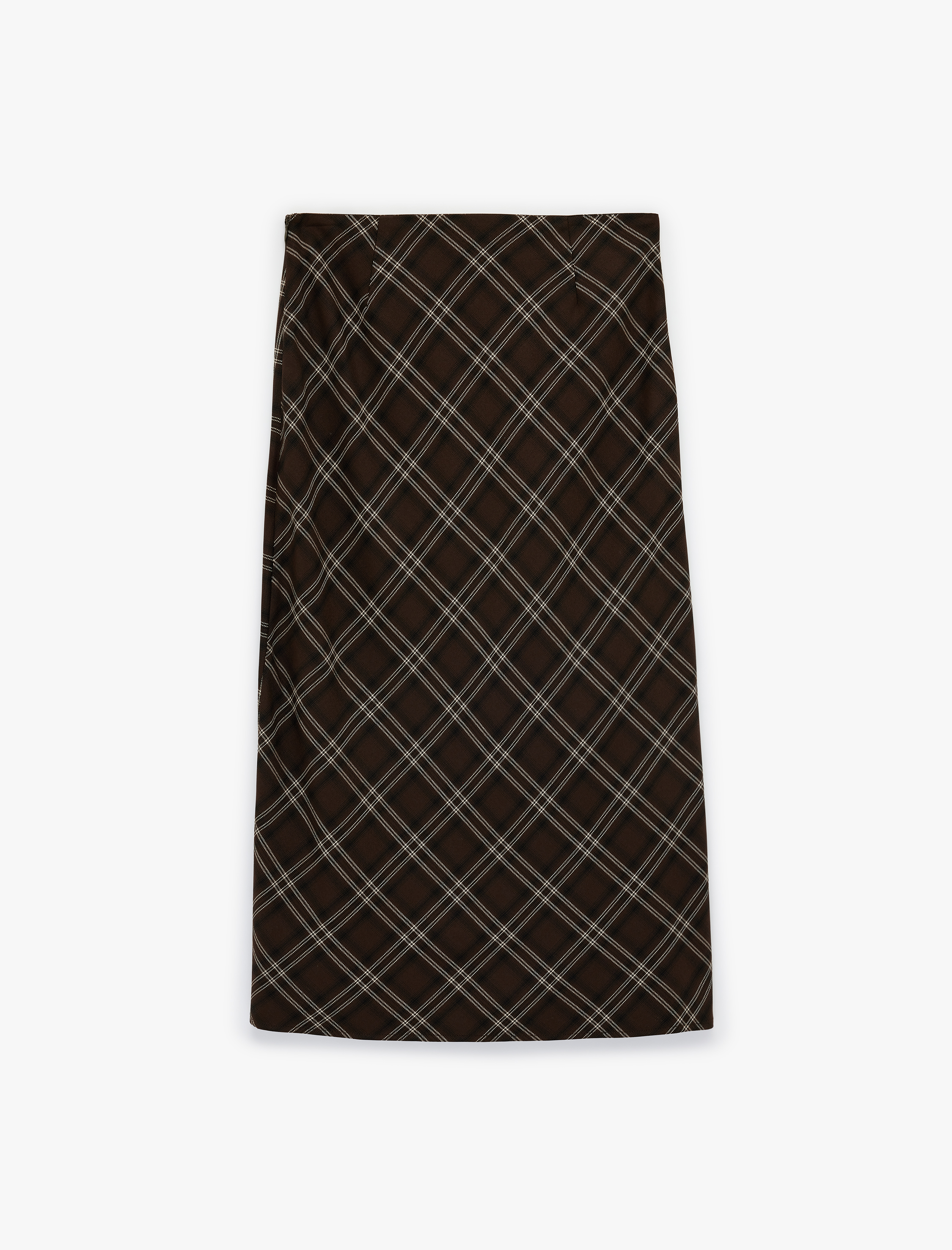   Normal Bel A Kesim Kareli Uzun Etek