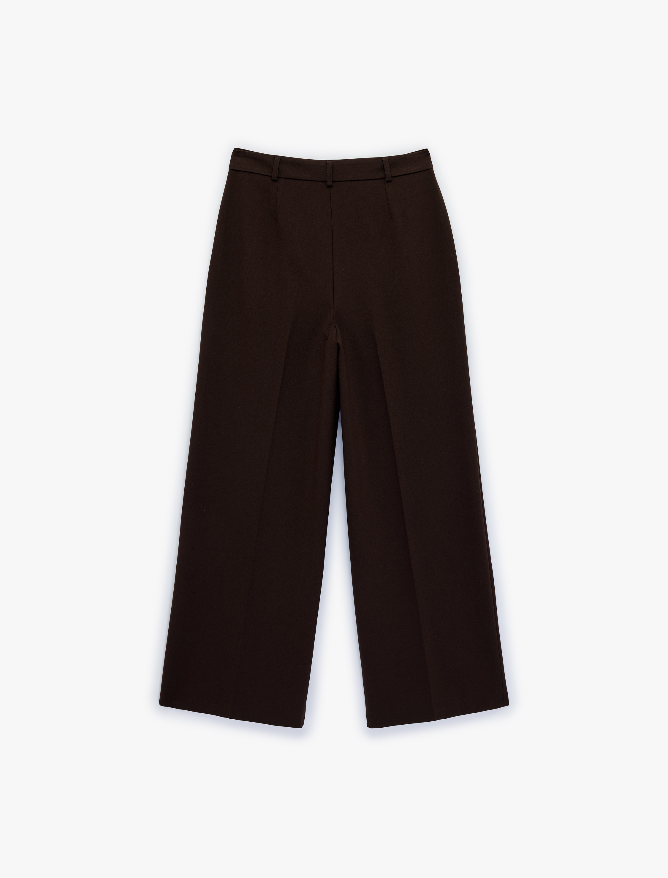   Cepli Geniş Paça Yüksek Bel Pileli Palazzo Pantolon