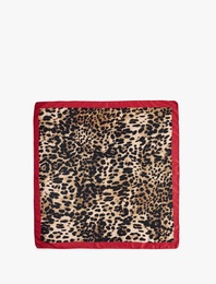 Leopar Desenli Kare Şal