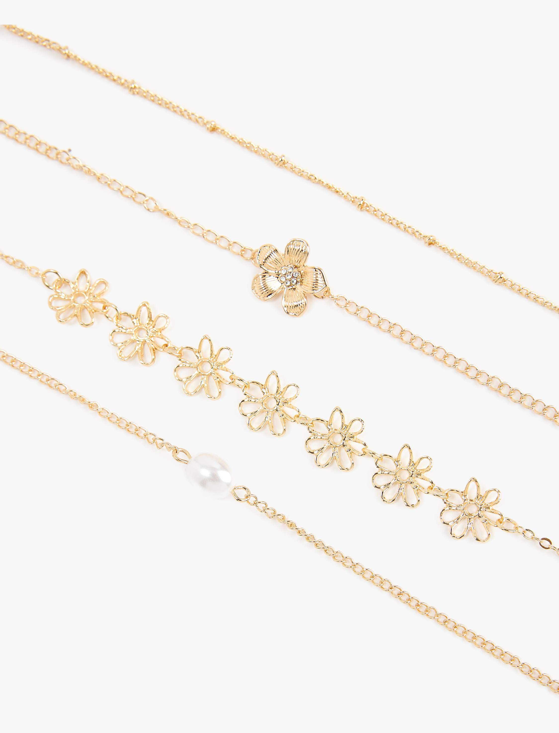  Kadın 4'lü Zincir Bileklik Seti