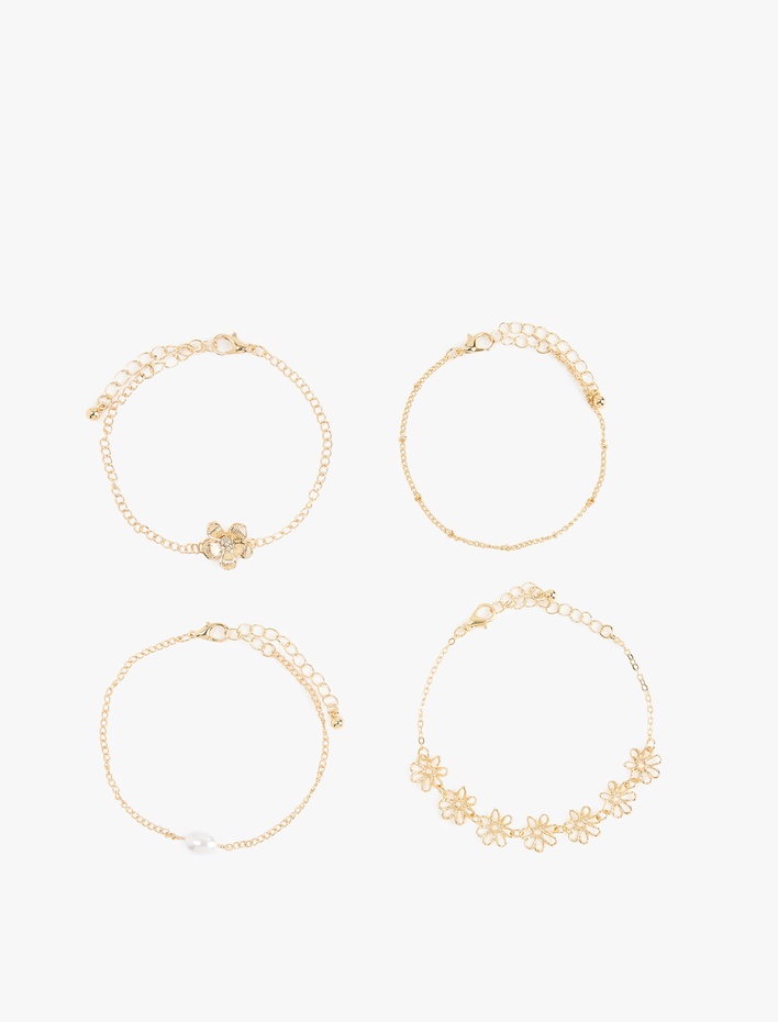 Kadın 4'lü Zincir Bileklik Seti