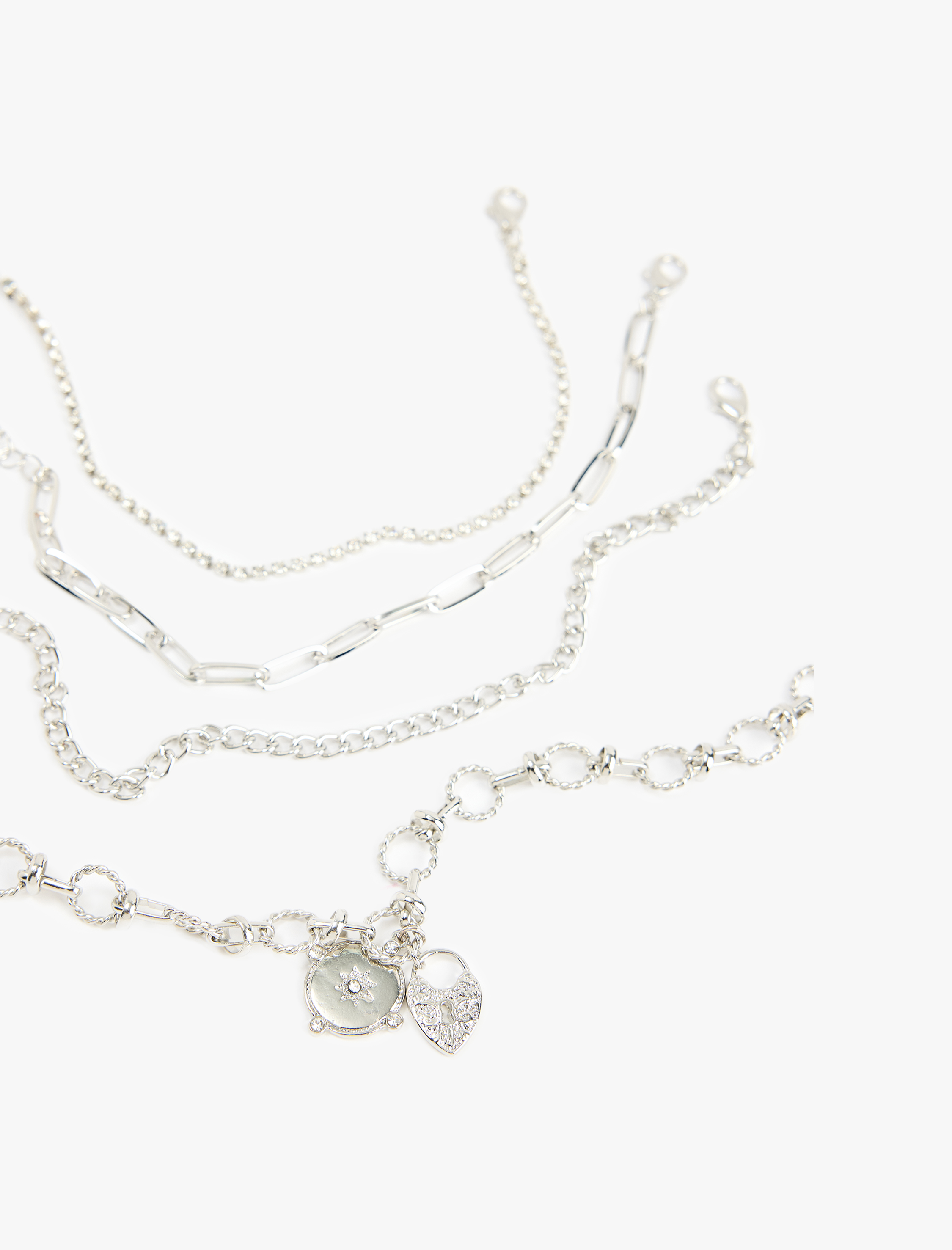  Kadın 4'lü Zincir Bileklik Seti