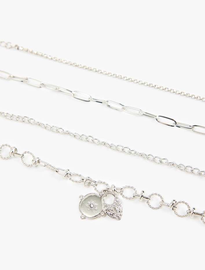 Kadın 4'lü Zincir Bileklik Seti