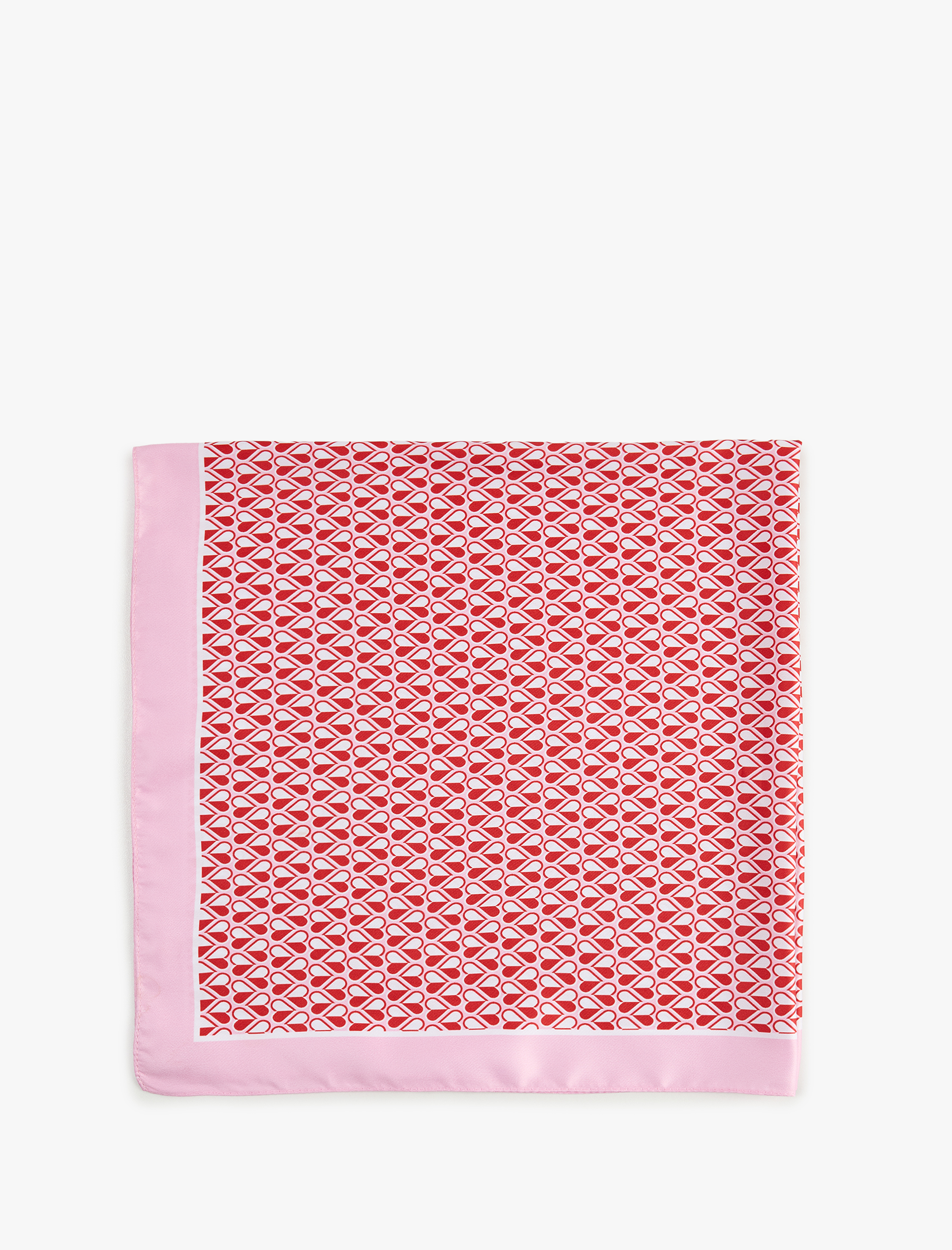  Kadın Saten Detaylı Kare Şal Fular