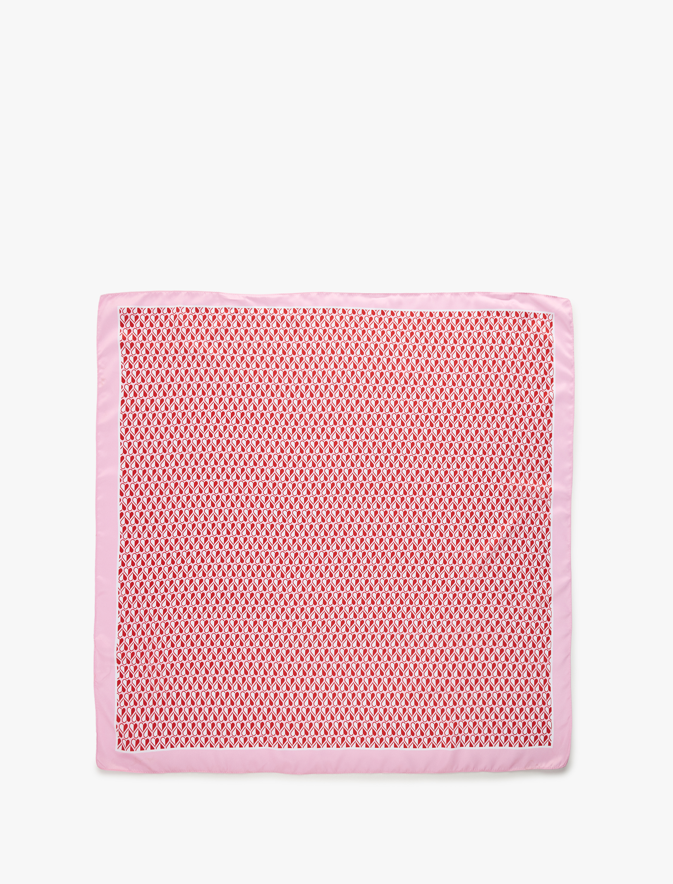  Kadın Saten Detaylı Kare Şal Fular