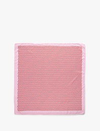 Saten Detaylı Kare Şal Fular