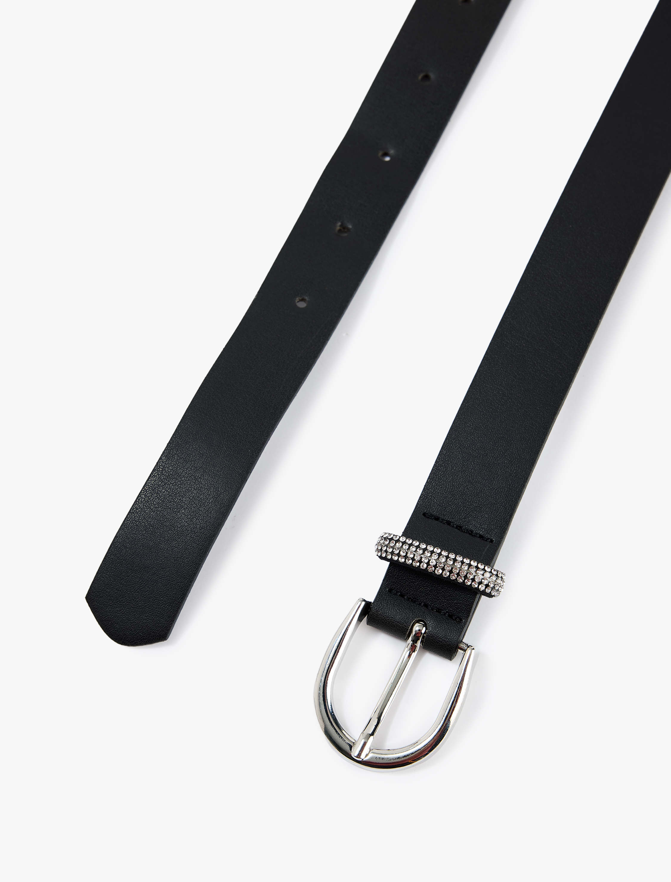  Kadın Taş Detaylı Suni Deri Kemer