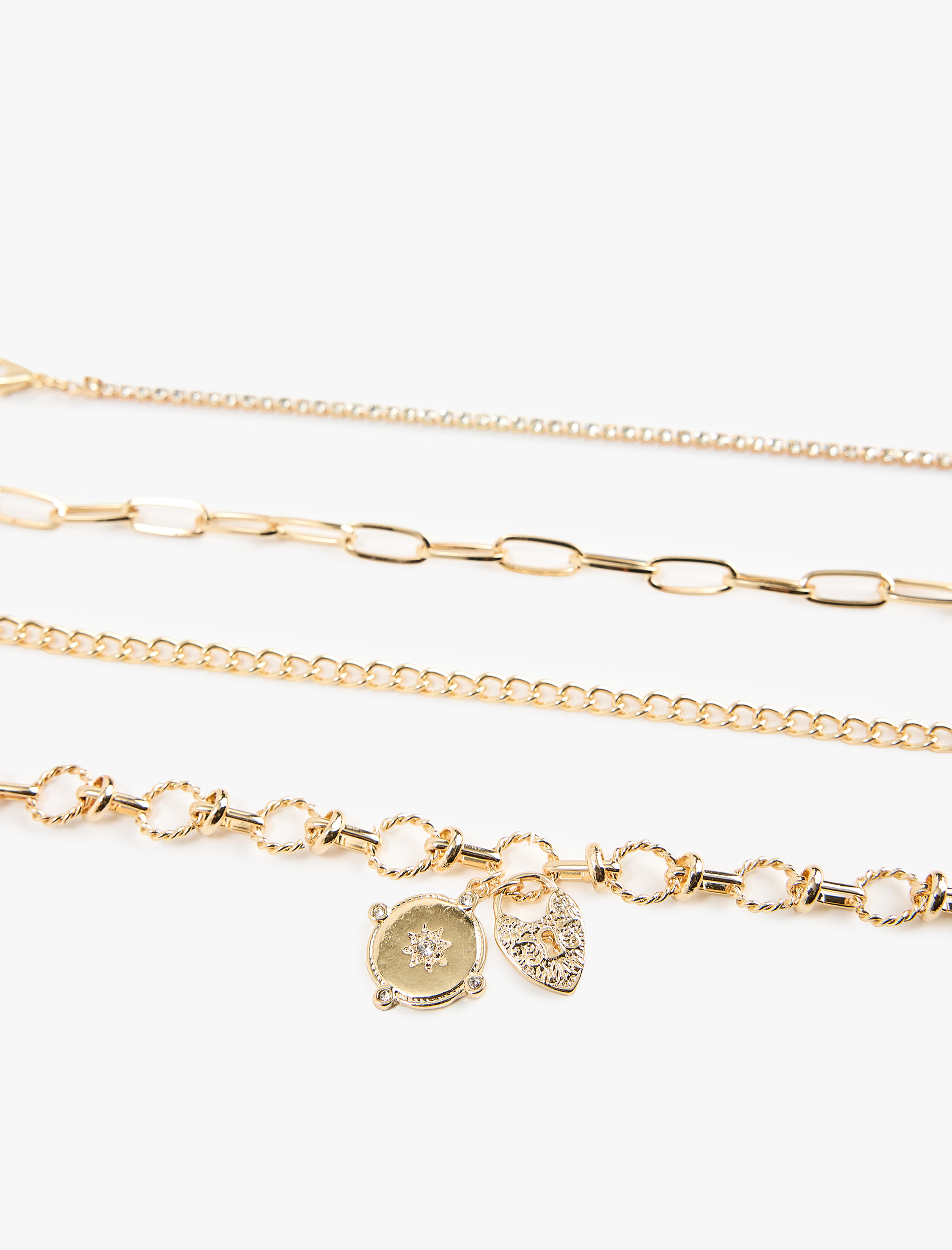  Kadın 4'lü Zincir Bileklik Seti