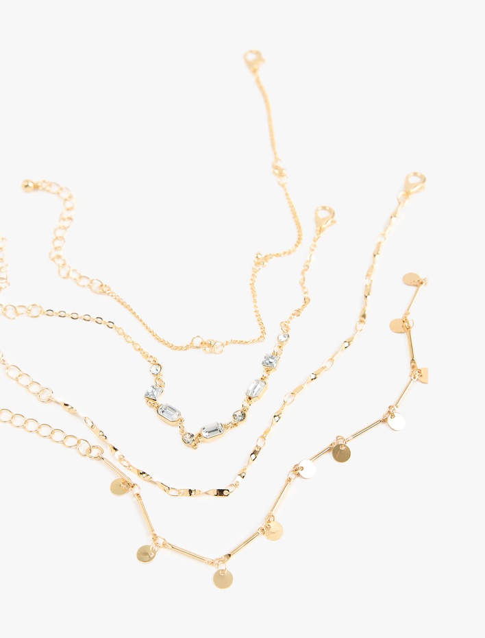 Kadın 4'lü Zincir Bileklik Seti