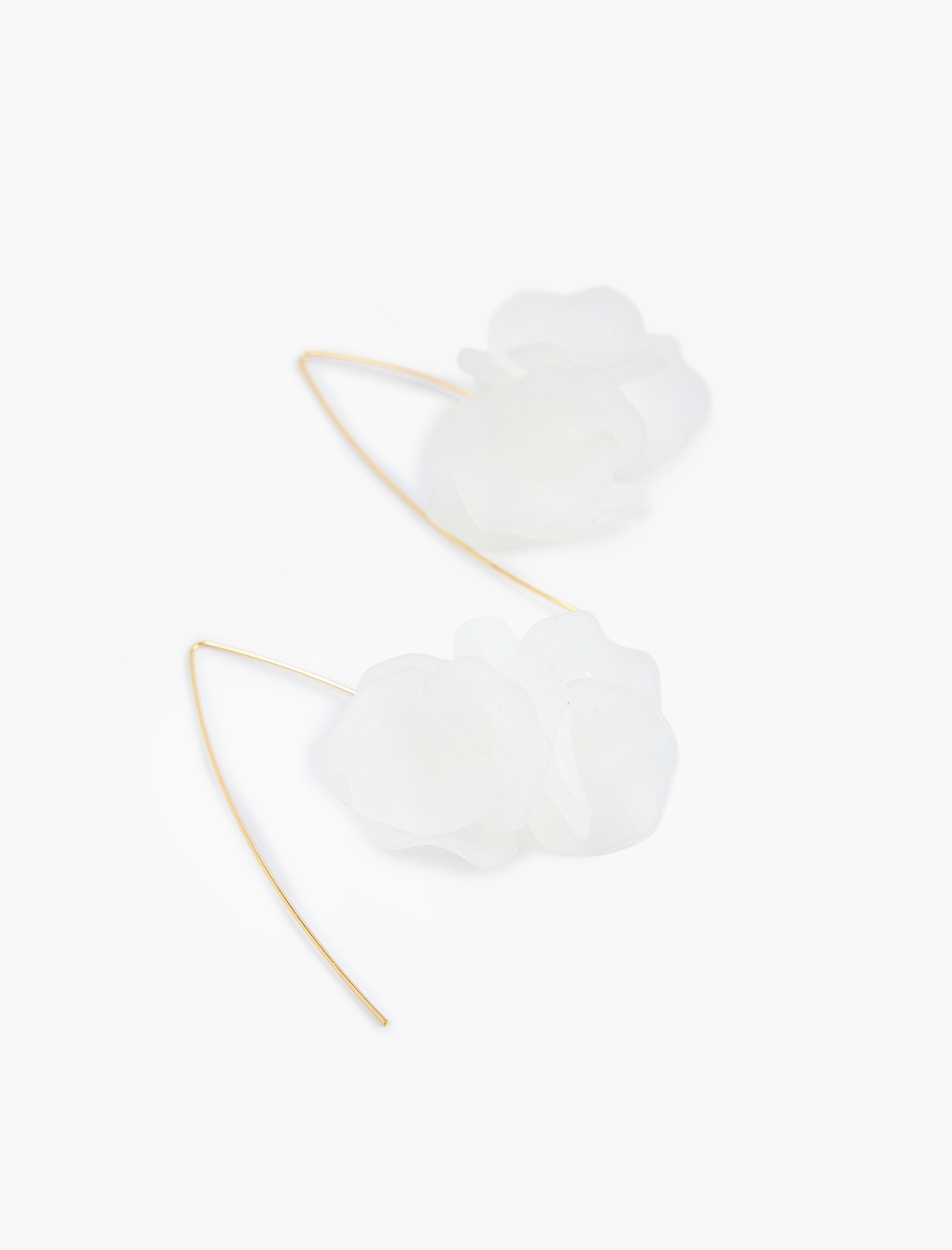  Kadın Büyük Sallantılı Çiçekli Küpe