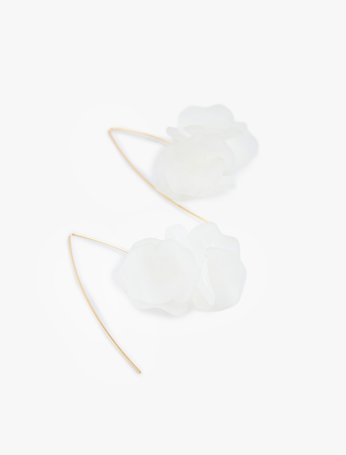 Kadın Büyük Sallantılı Çiçekli Küpe