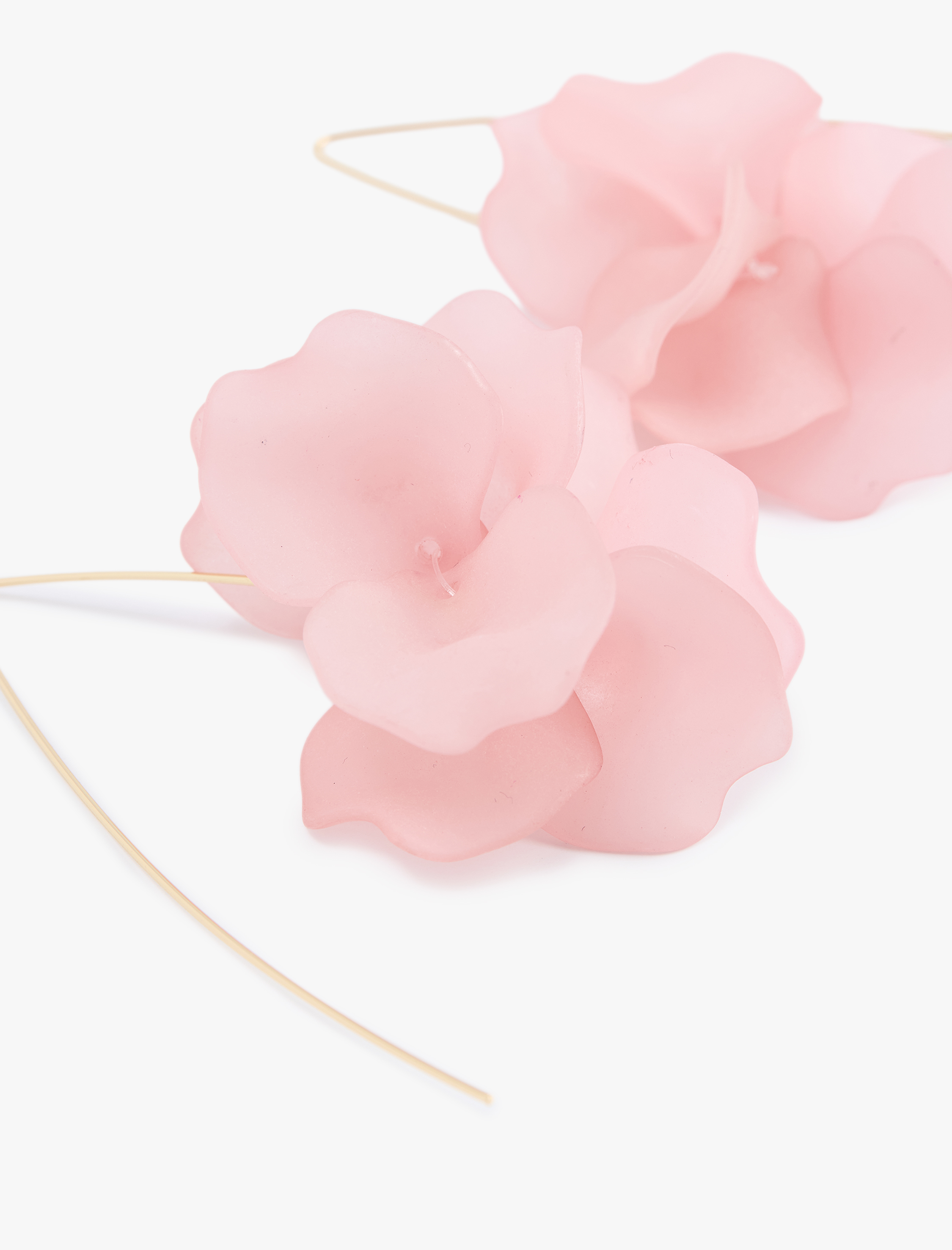  Kadın Büyük Sallantılı Çiçekli Küpe