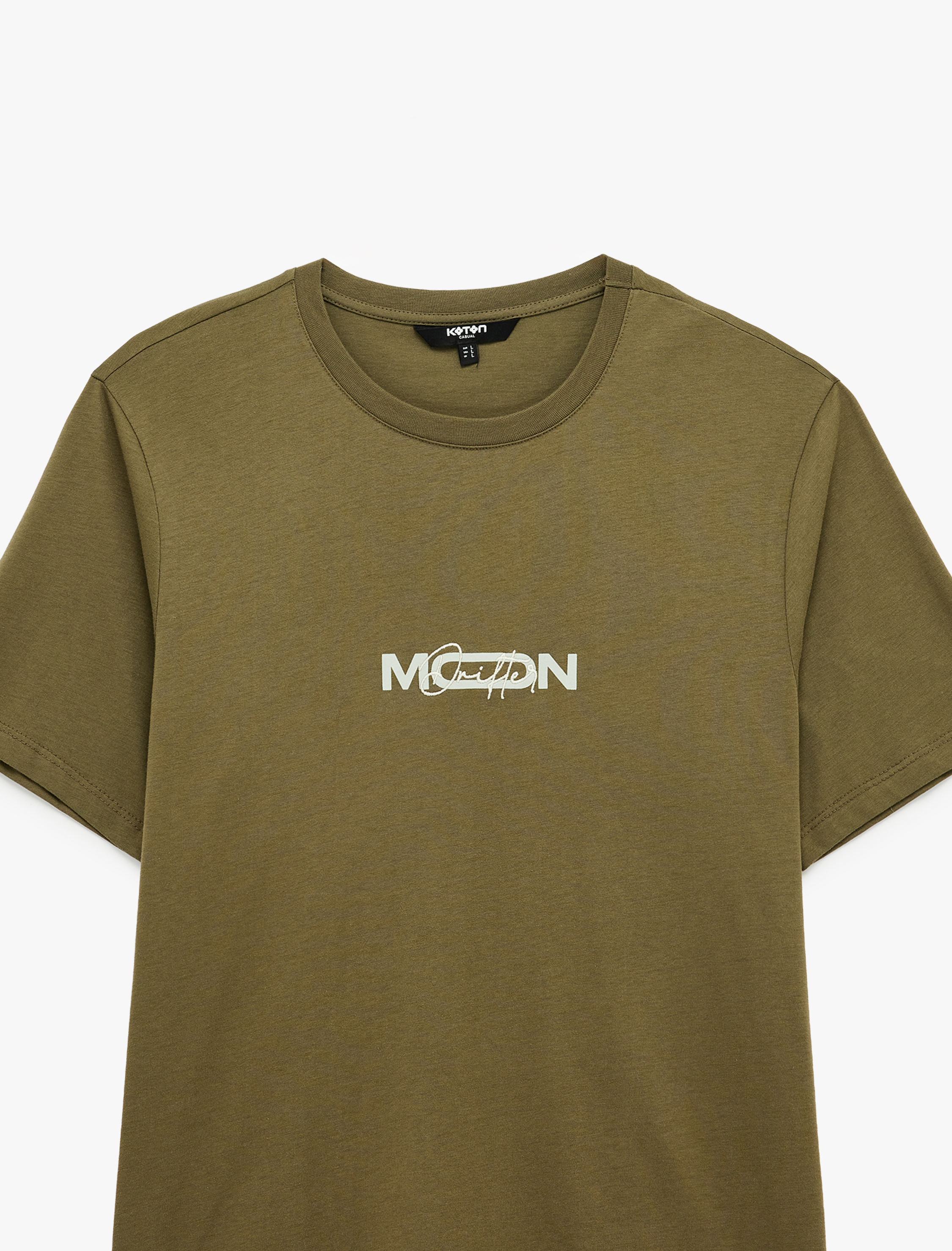   Regular Fit Kısa Kollu Bisiklet Yaka Pamuklu Baskılı Tişört