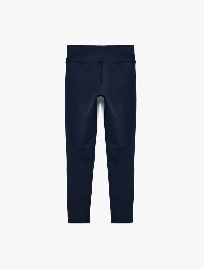  Yüksek Bel Dikiş Detaylı Skinny Spor Tayt