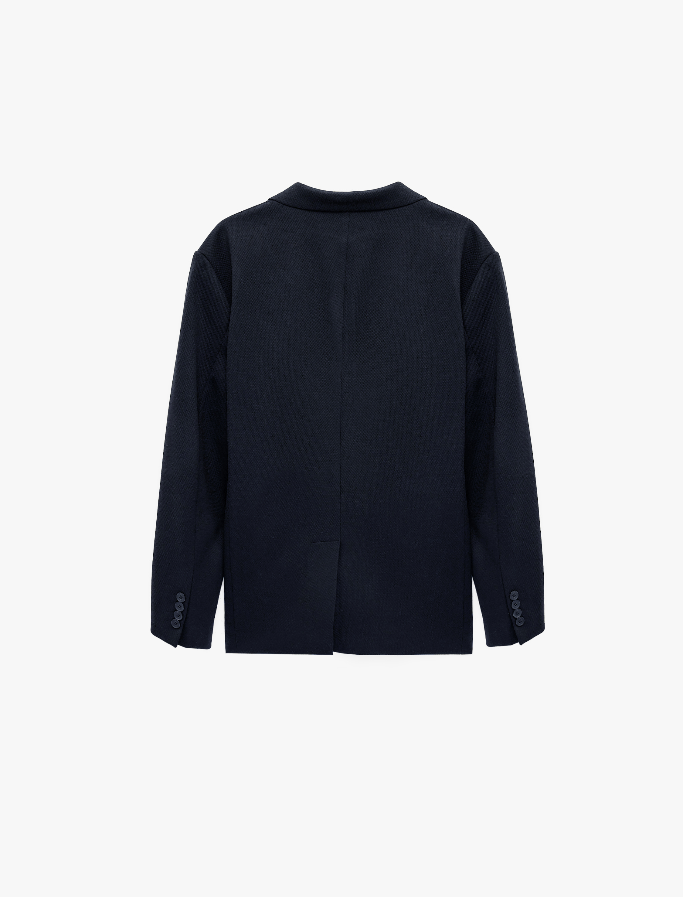   Uzun Kollu Kapaklı Cepli Düğmeli Slim Fit Mono Yaka Blazer Ceket