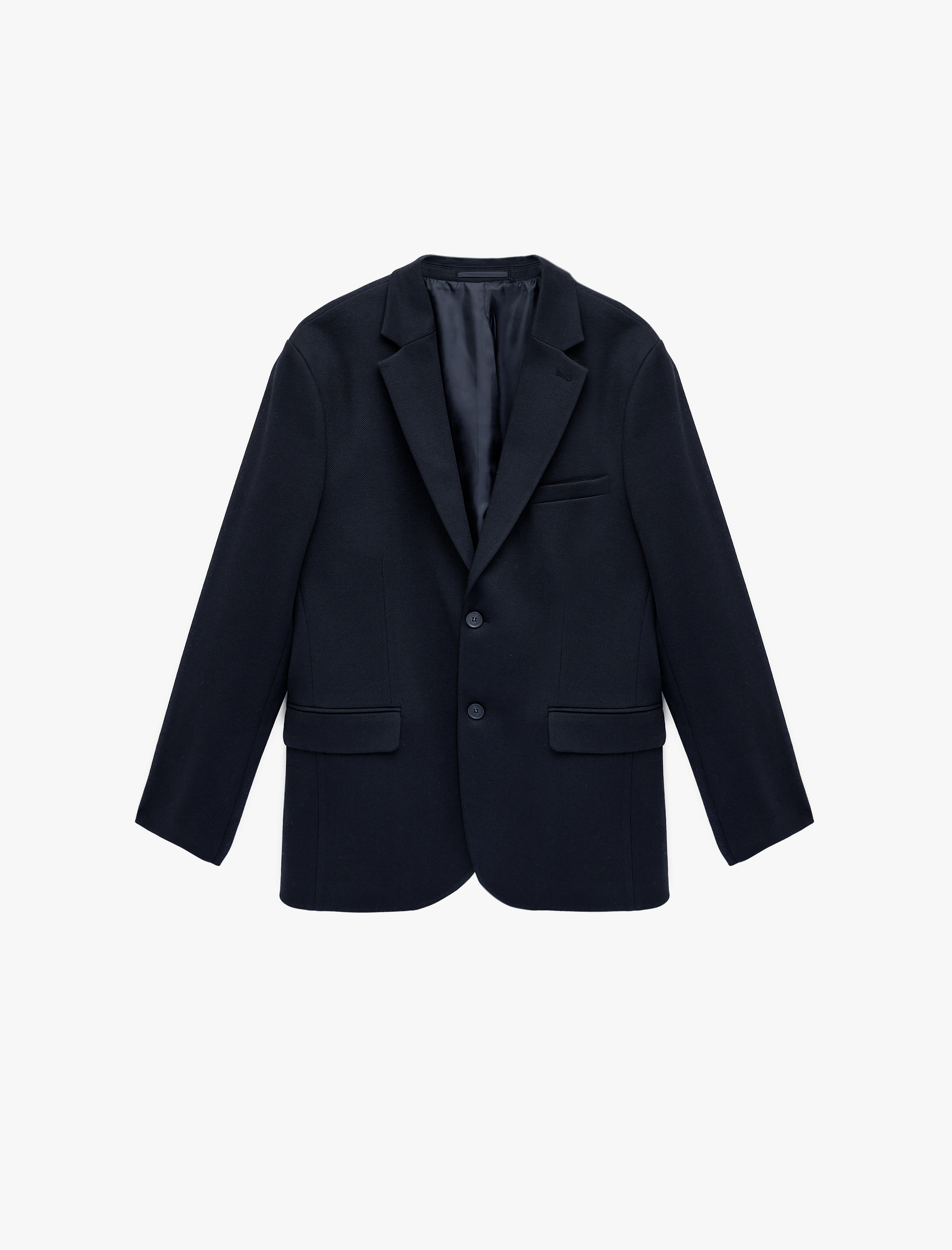   Uzun Kollu Kapaklı Cepli Düğmeli Slim Fit Mono Yaka Blazer Ceket