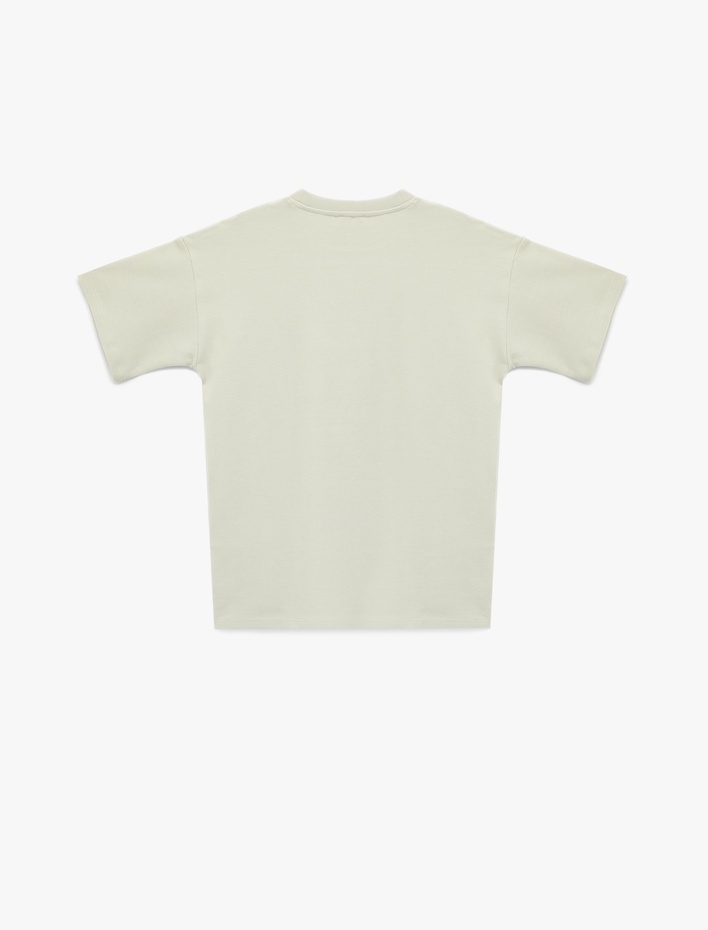 Erkek Çocuk Pamuklu Kısa Kollu Bisiklet Yaka Basic Tişört