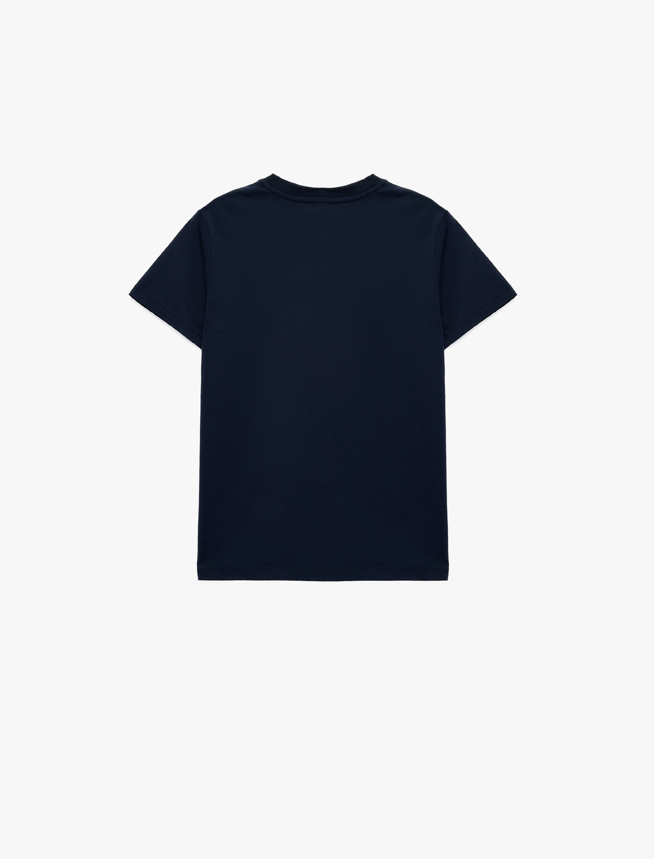  Erkek Çocuk Baskılı Kısa Kollu Bisiklet Yaka Pamuklu Tişört