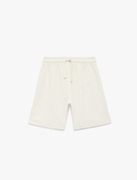 Beli Bağcıklı Pamuklu Basic Şort