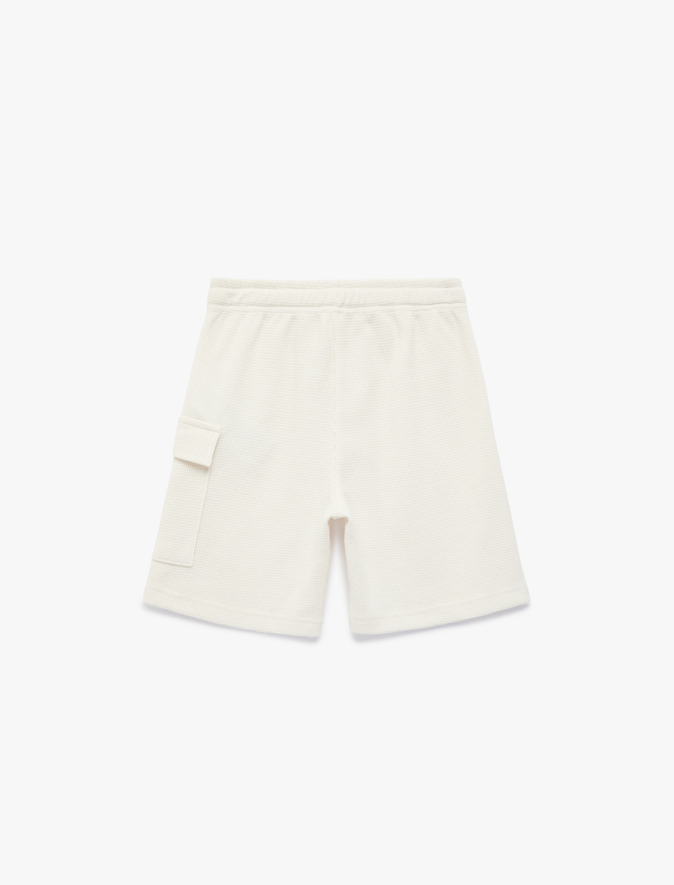  Erkek Çocuk Cep Detaylı Pamuk Karışımlı Beli Lastikli Kargo Şort