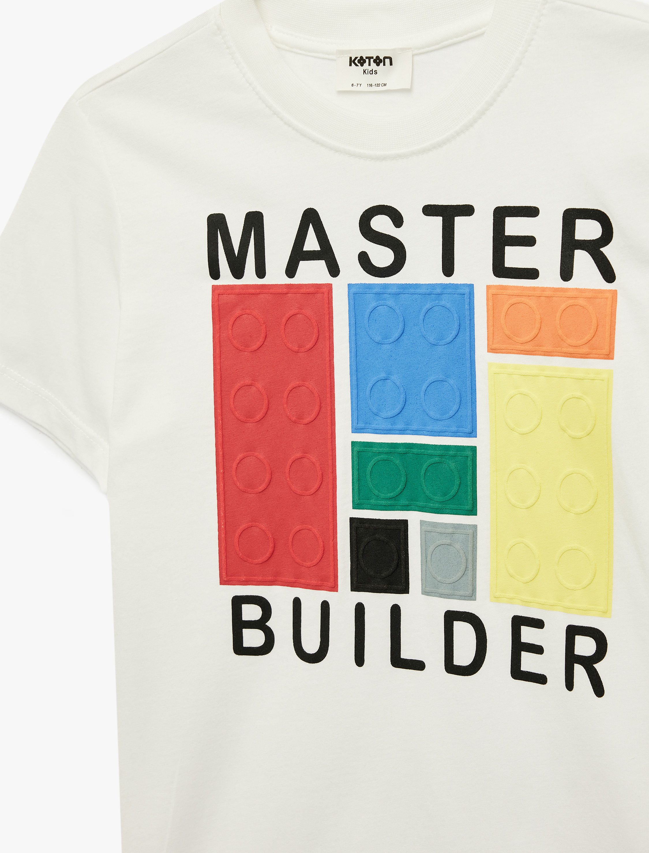  Erkek Çocuk Pamuklu Bisiklet Yaka Kısa Kollu Baskılı Tişört