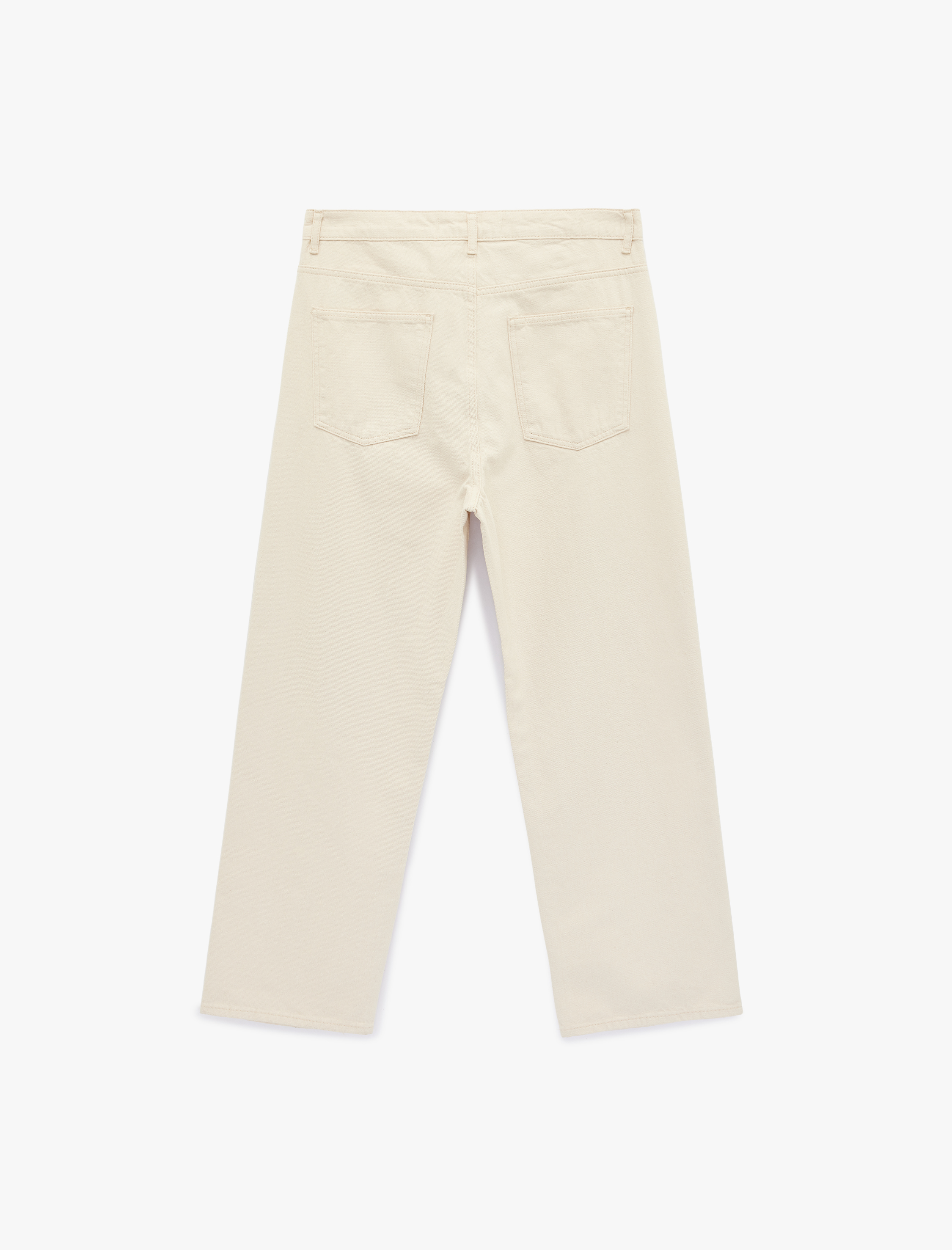   Regular Fit Beş Cepli Pamuklu Bol Baggy Jean Pantolon