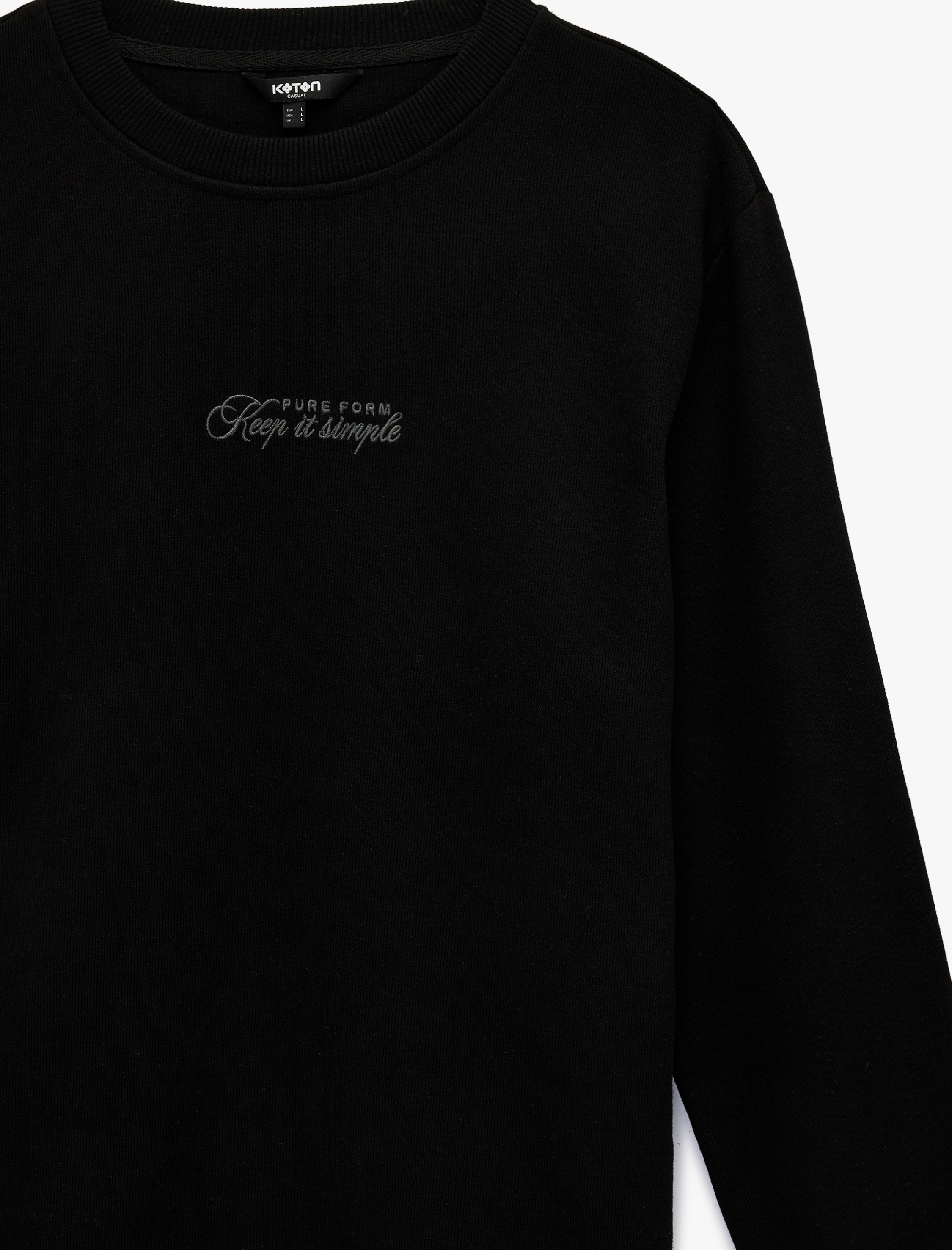   Regular Fit Uzun Kollu Baskılı Bisiklet Yaka Sweatshirt